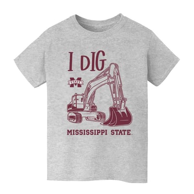 Mississippi State Bulldogs Vive La Fete Youth Excavator T-Shirt - Gray