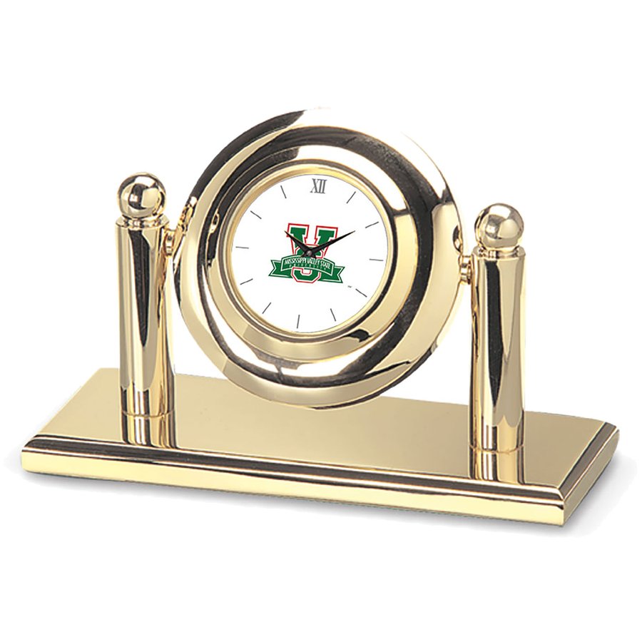 Gold Mississippi Valley State Delta Devils Arcade Desk Clock