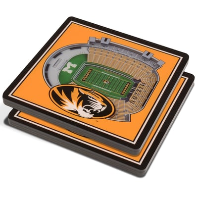 Missouri Tigers Fanpoint 3D StadiumView Coasters
