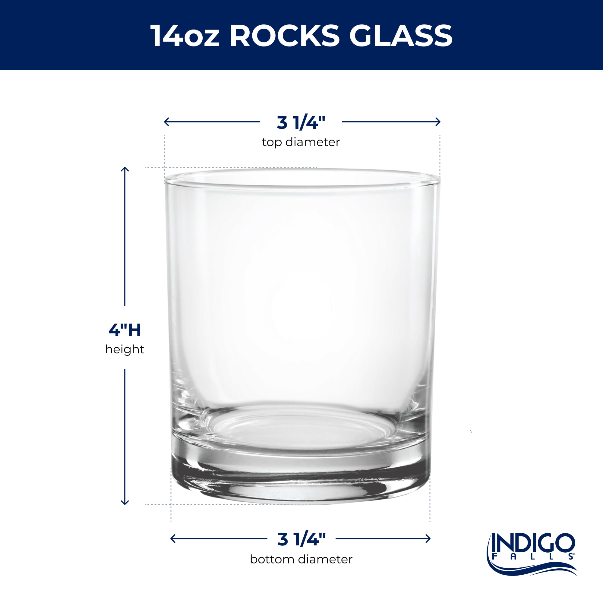 Coffret de 4 verres à whisky de collection Indigo Falls Missouri Tigers