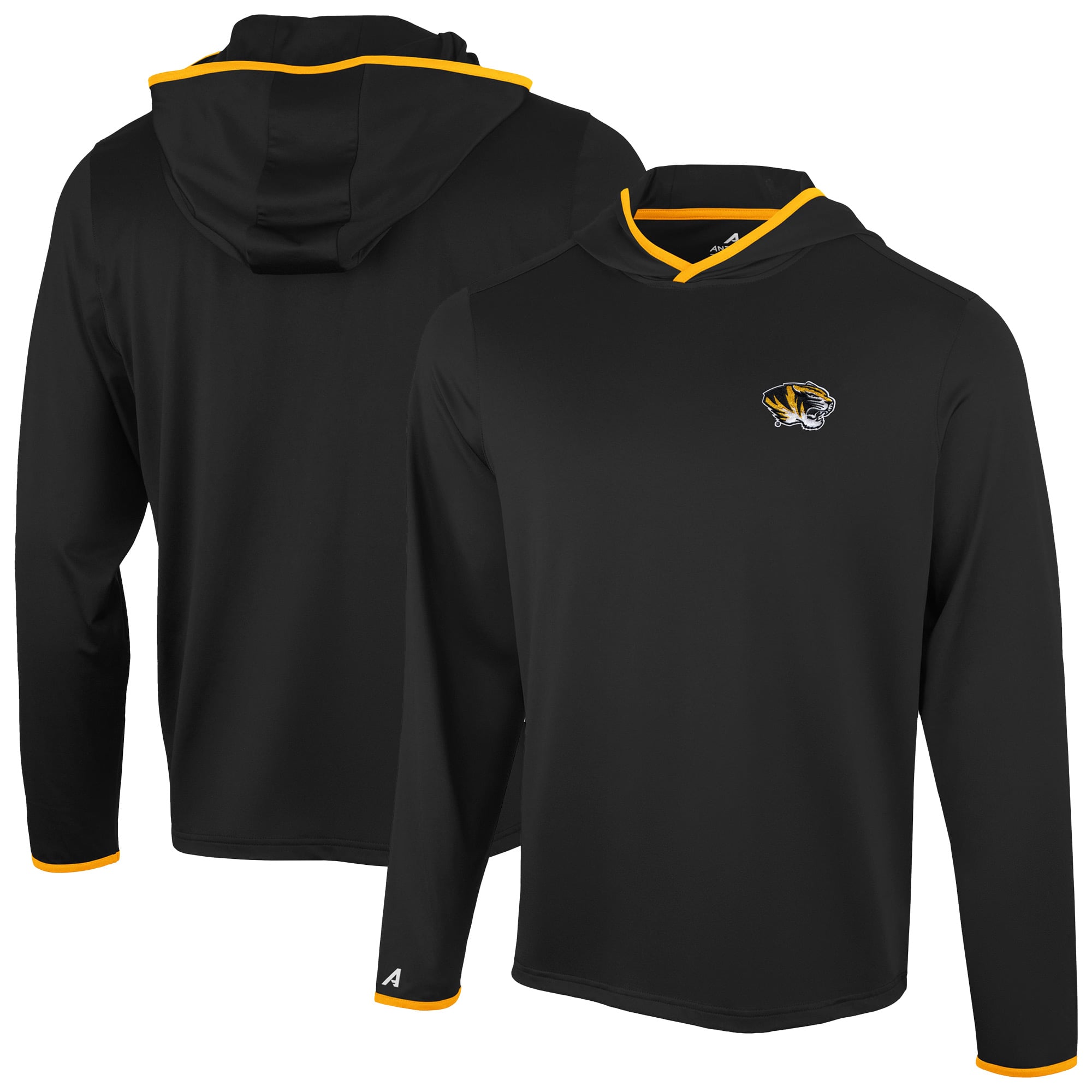 T-shirt à capuche manches longues Antigua Black Missouri Tigers Brink Color Pop pour homme