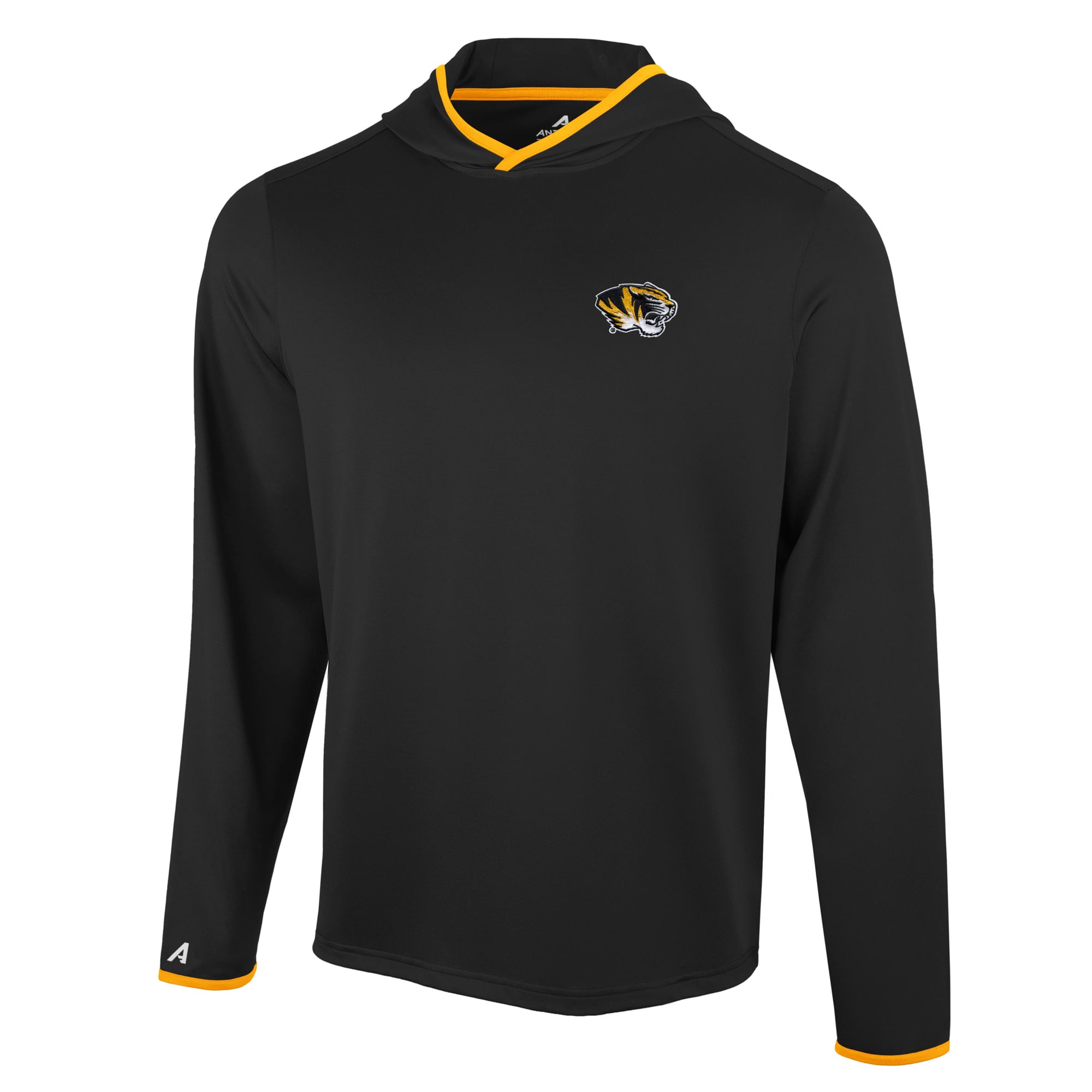 T-shirt à capuche manches longues Antigua Black Missouri Tigers Brink Color Pop pour homme