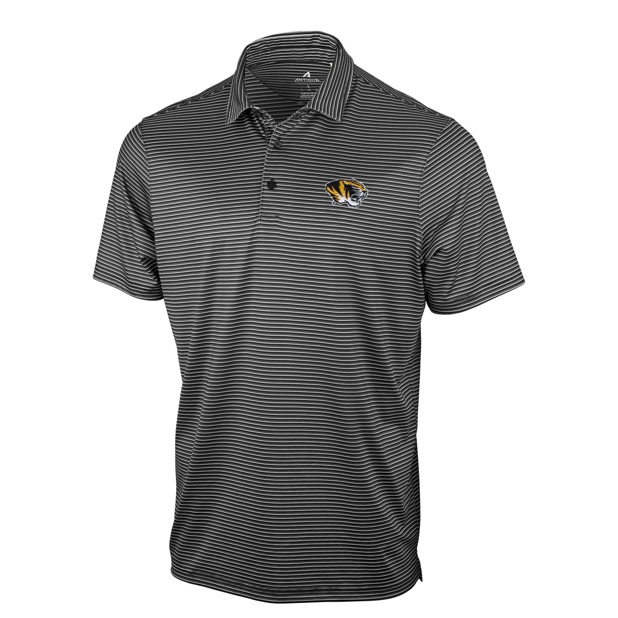 Men's Antigua Black Missouri Tigers Eager Polo