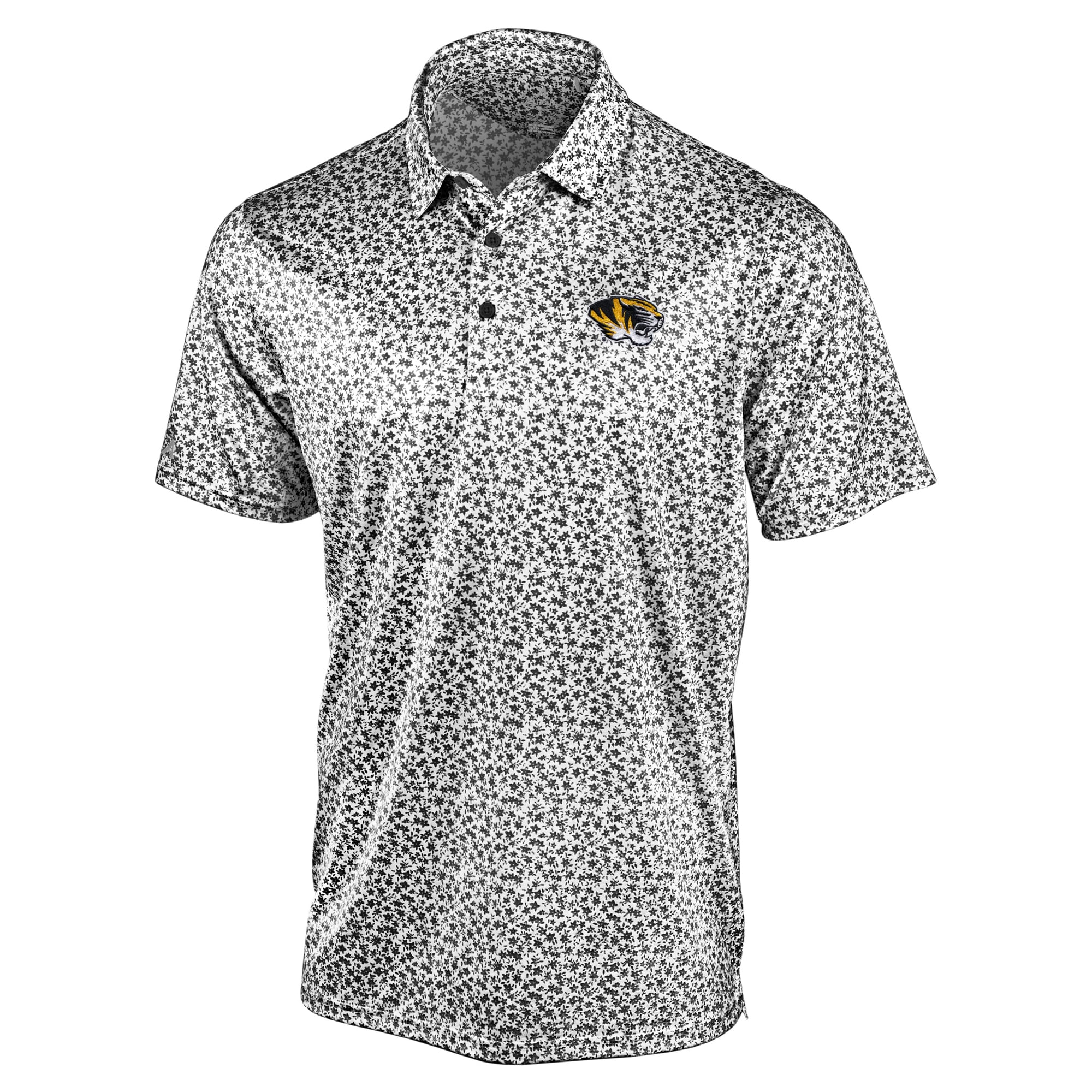 Men's Antigua Black Missouri Tigers Flourish Polo