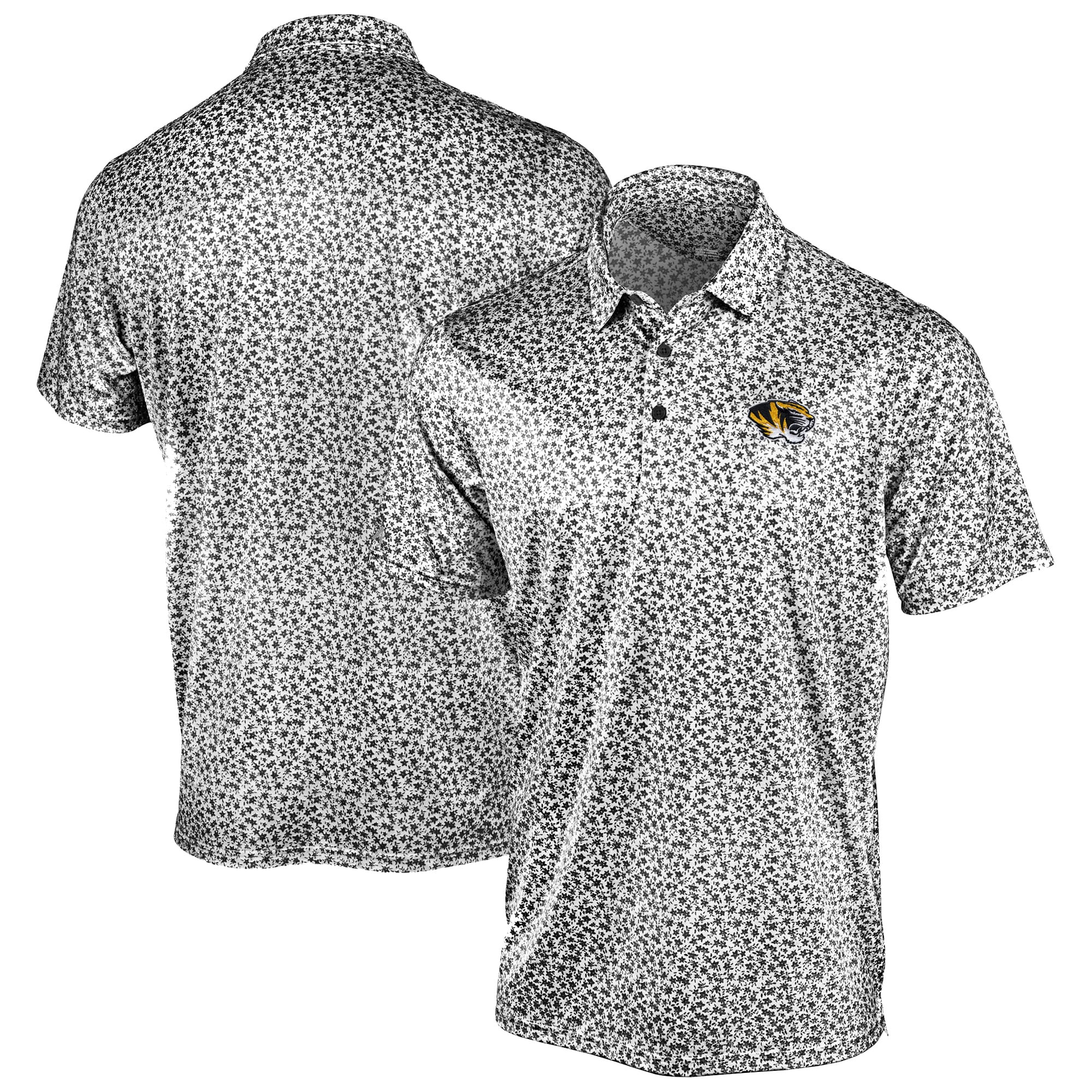 Men's Antigua Black Missouri Tigers Flourish Polo