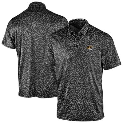 Missouri Tigers Antigua Mono Floral Polo - Black