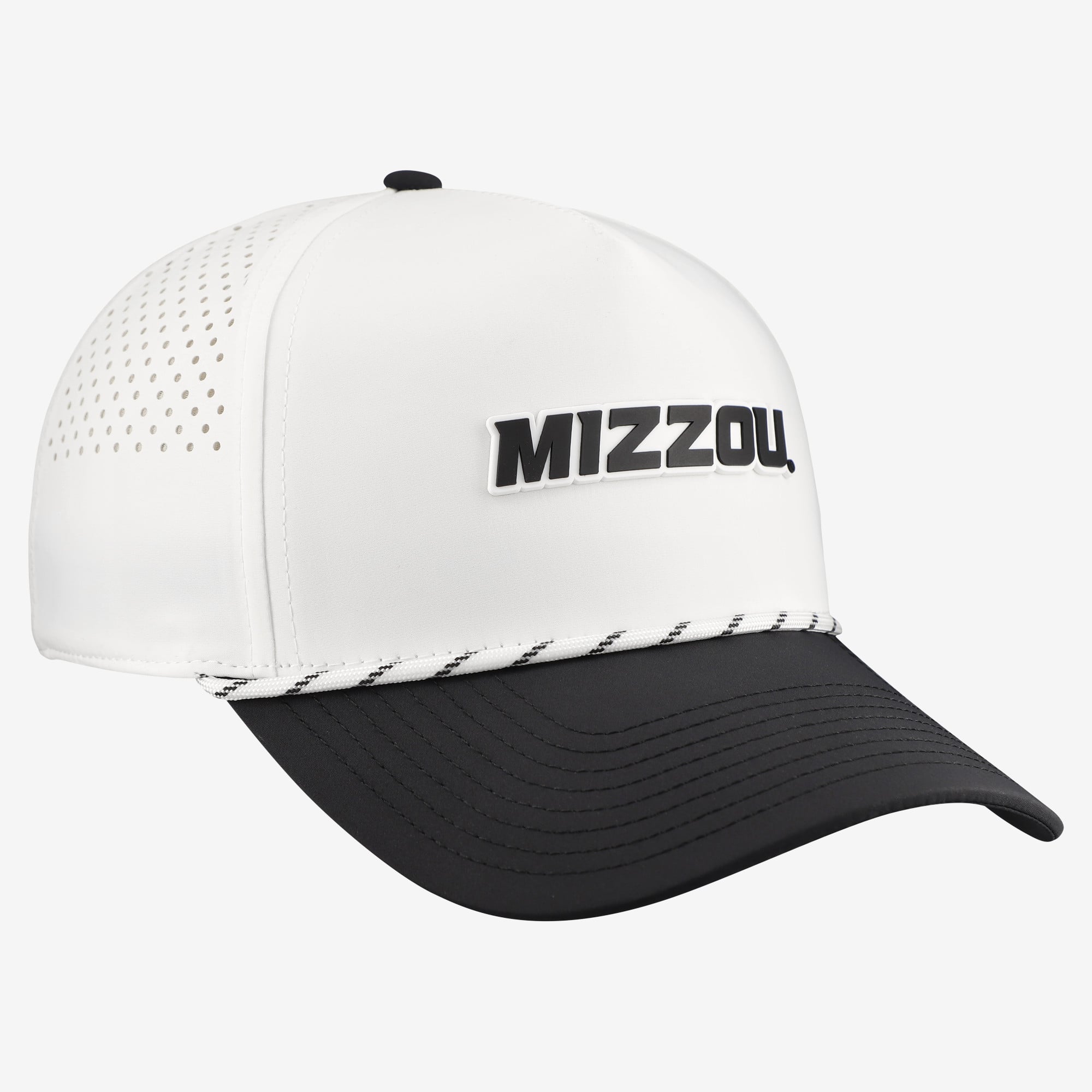 Men's Branded Bills White/Black Missouri Tigers Classic Adjustable Rope Hat