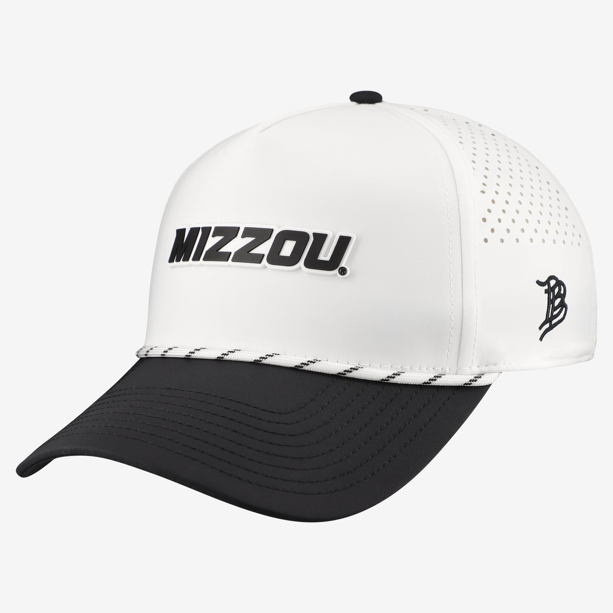 Men's Branded Bills White/Black Missouri Tigers Classic Adjustable Rope Hat