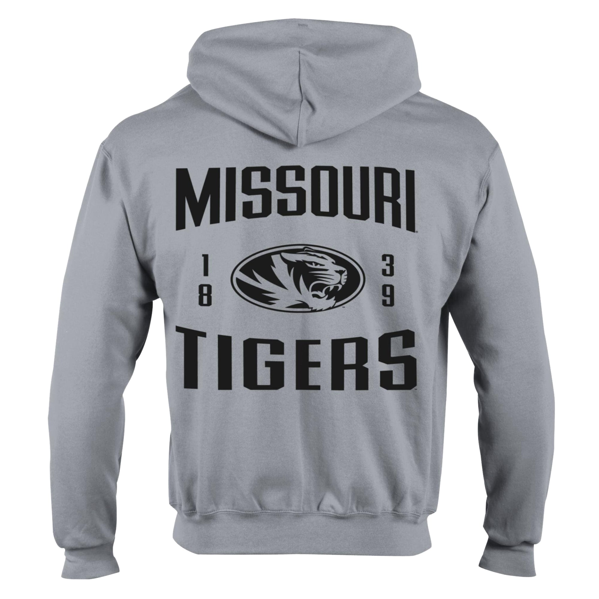 Men's Champion Heather Gray Missouri Tigers Varsity Powerblend Full-Zip Fleece Hoodie