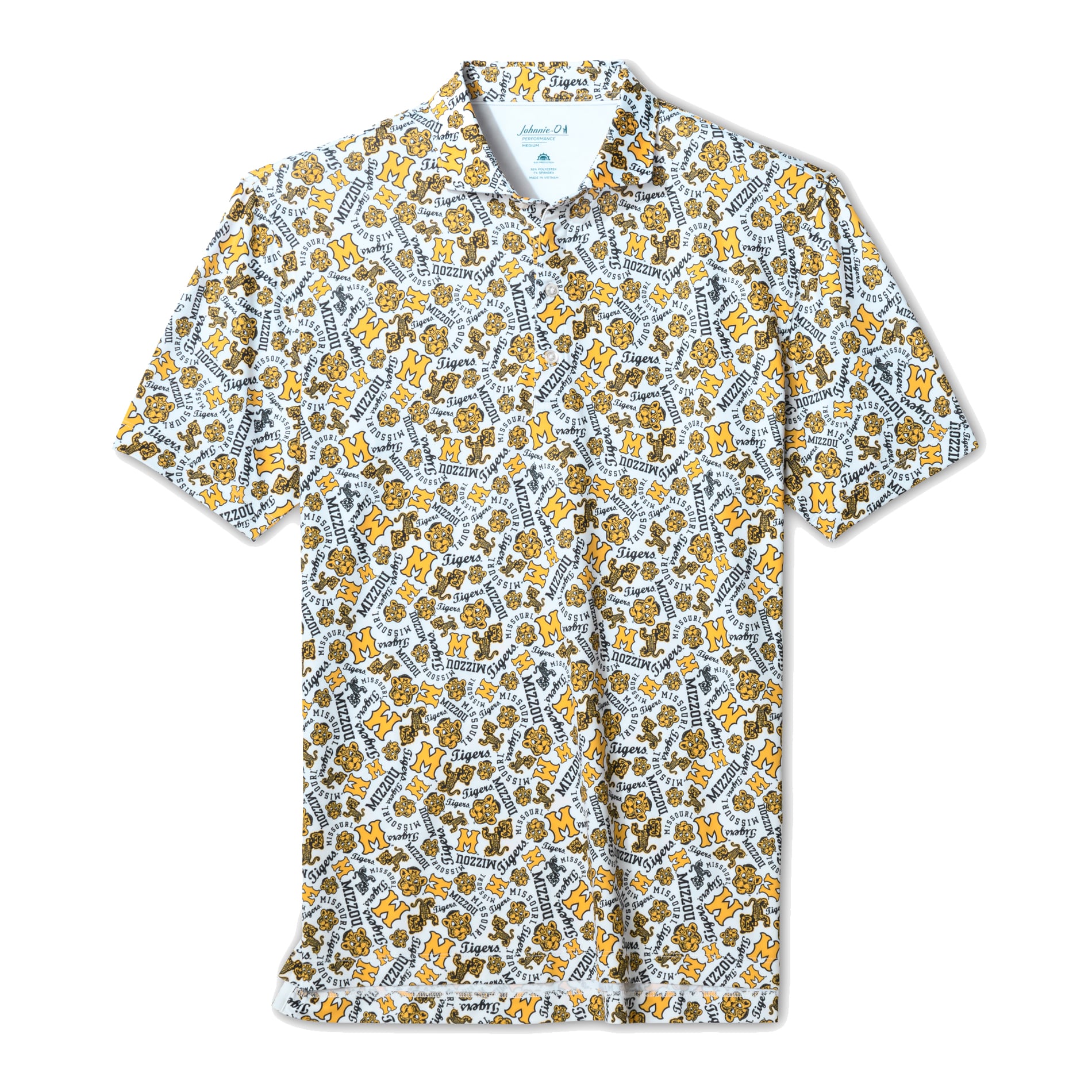 Polo Galvin blanc johnnie-O pour homme Missouri Tigers