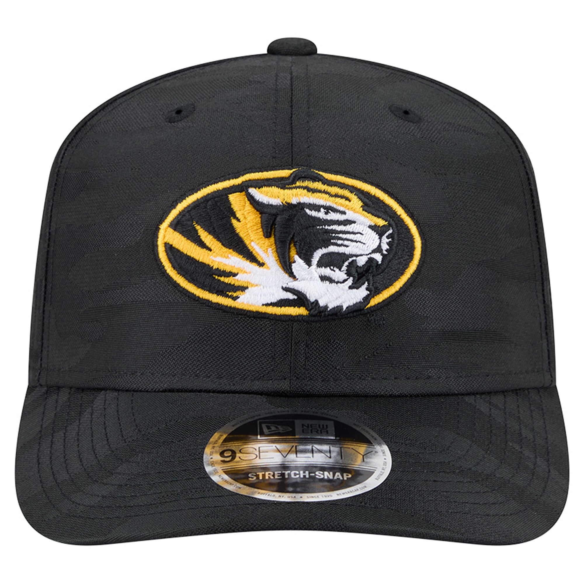 Men's New Era Black Missouri Tigers Perforated Camo 9SEVENTY Adjustable Hat