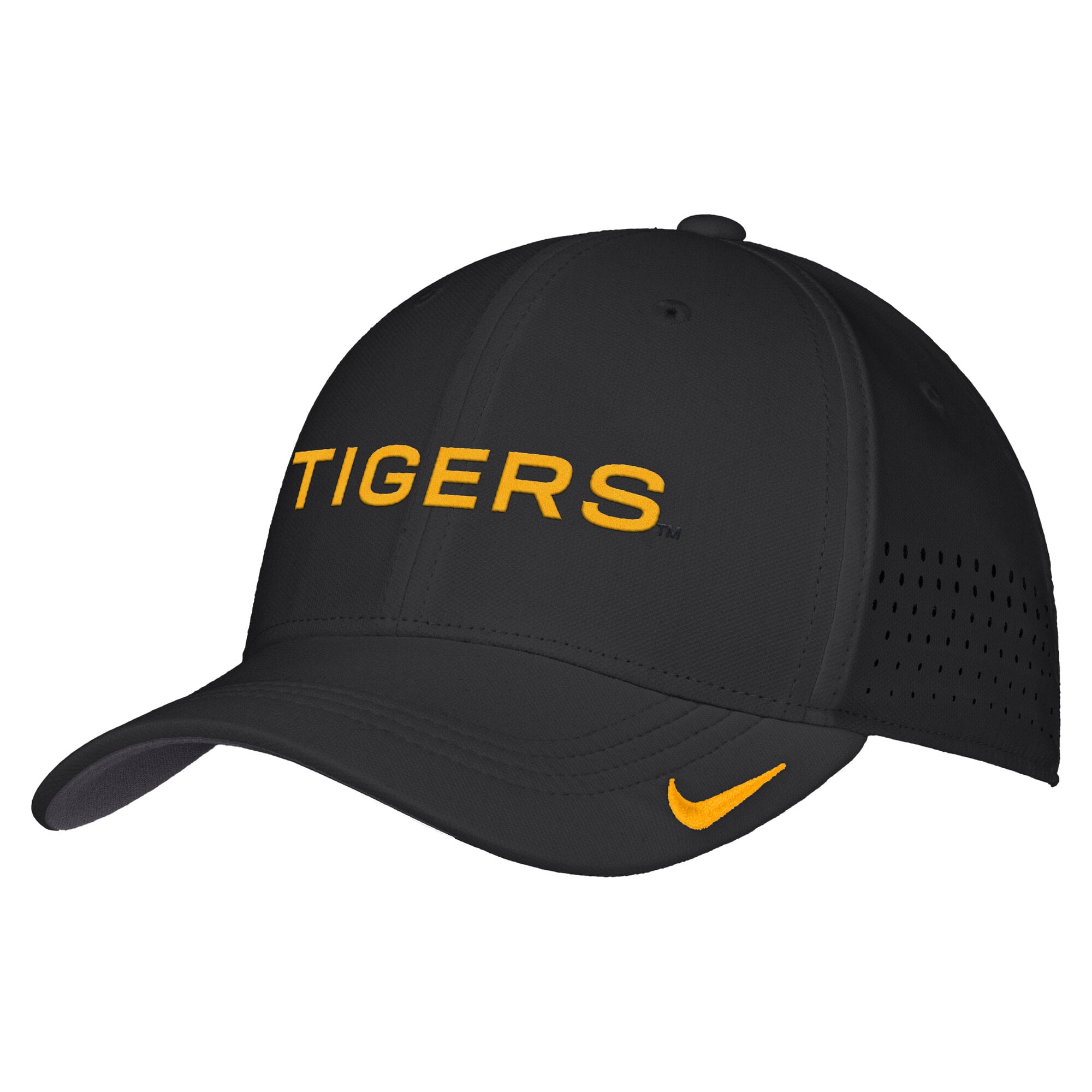Casquette Nike blanche Missouri Tigers 2026 On-Field AeroBill SwooshFlex Dri-FIT pour homme