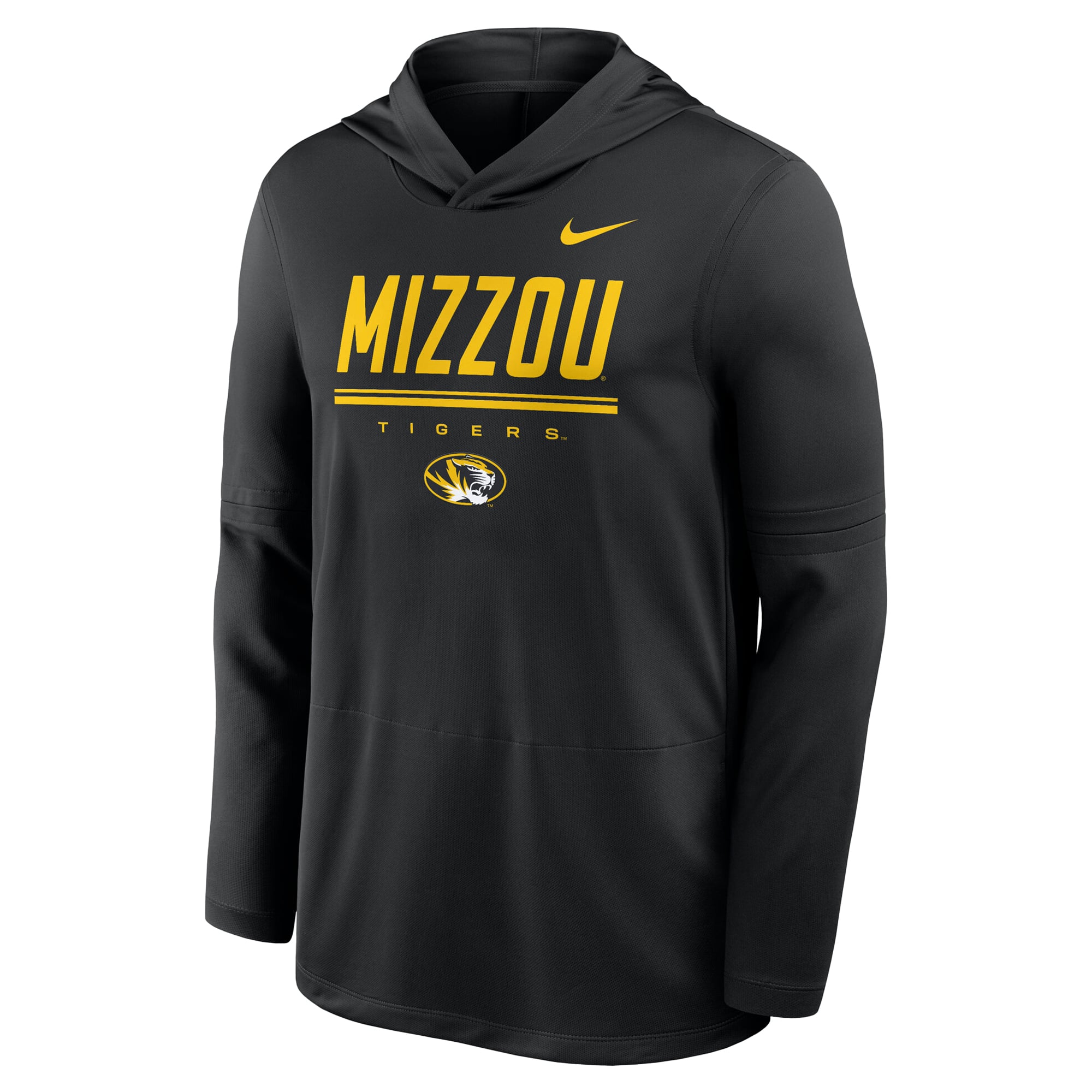 Men's Nike Black Missouri Tigers 2026 Sideline Dri-FIT Lightweight Hooded Top