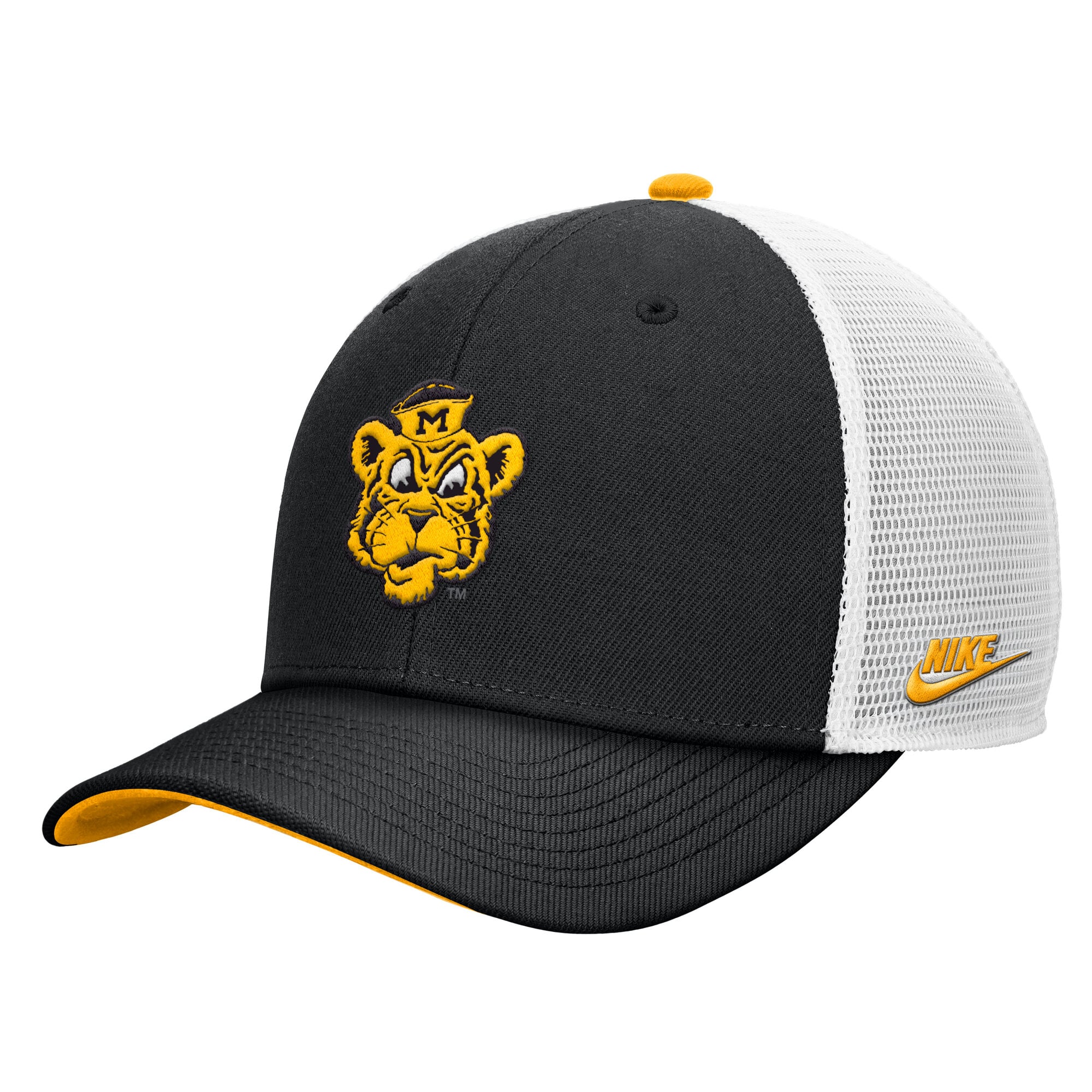 Casquette trucker ajustable Nike Missouri Tigers Legacy Mascot noire pour homme