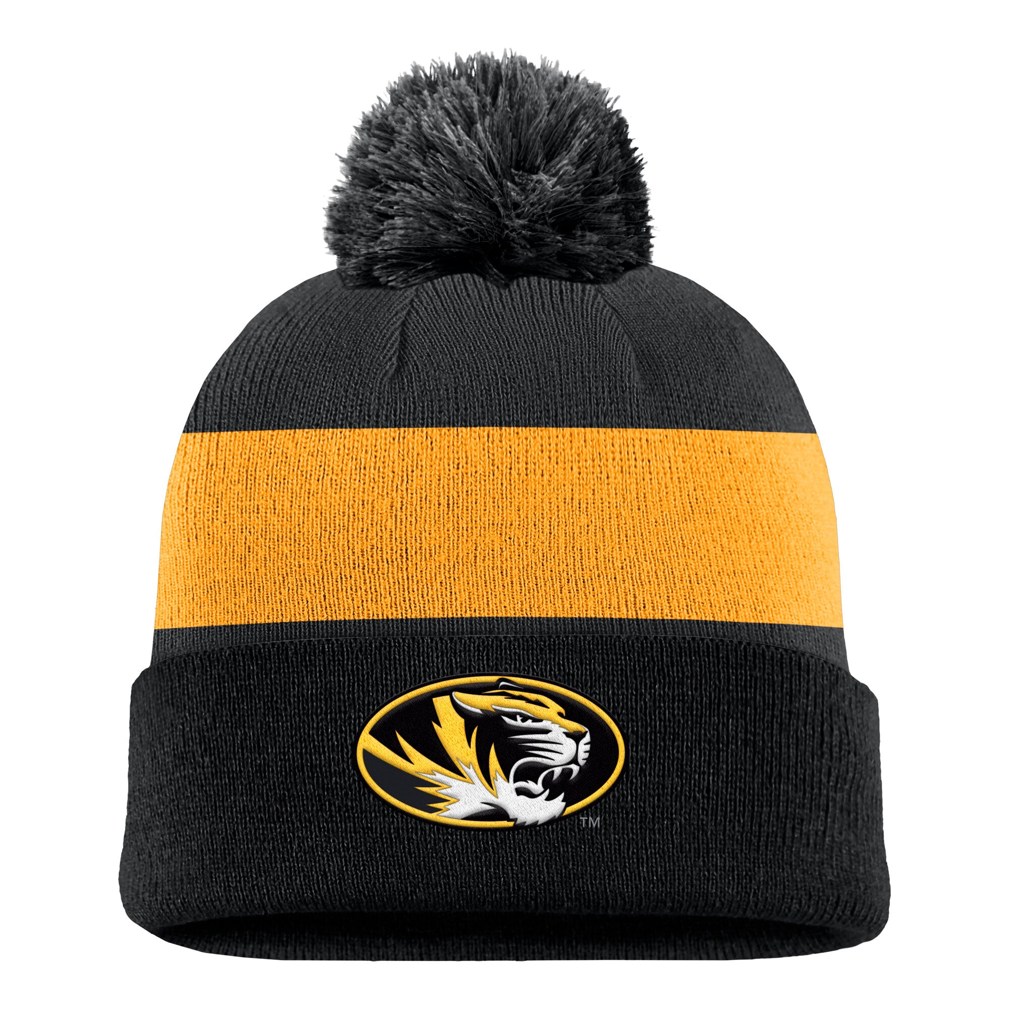 Bonnet à rayures Nike Missouri Tigers Primetime noir pour homme avec pompon