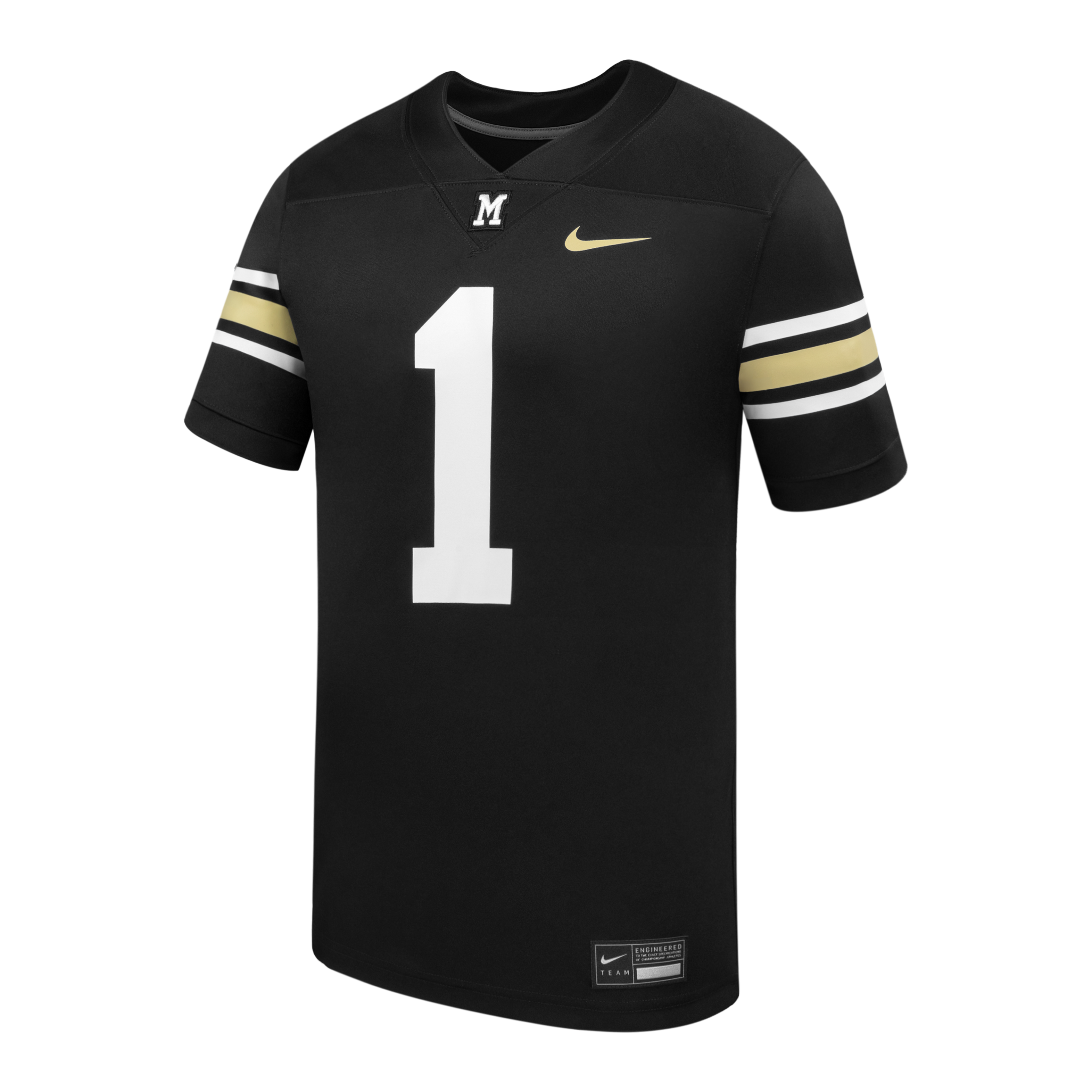 Men's Nike #1 Black Missouri Tigers 100th Anniversary Replica Football Jersey