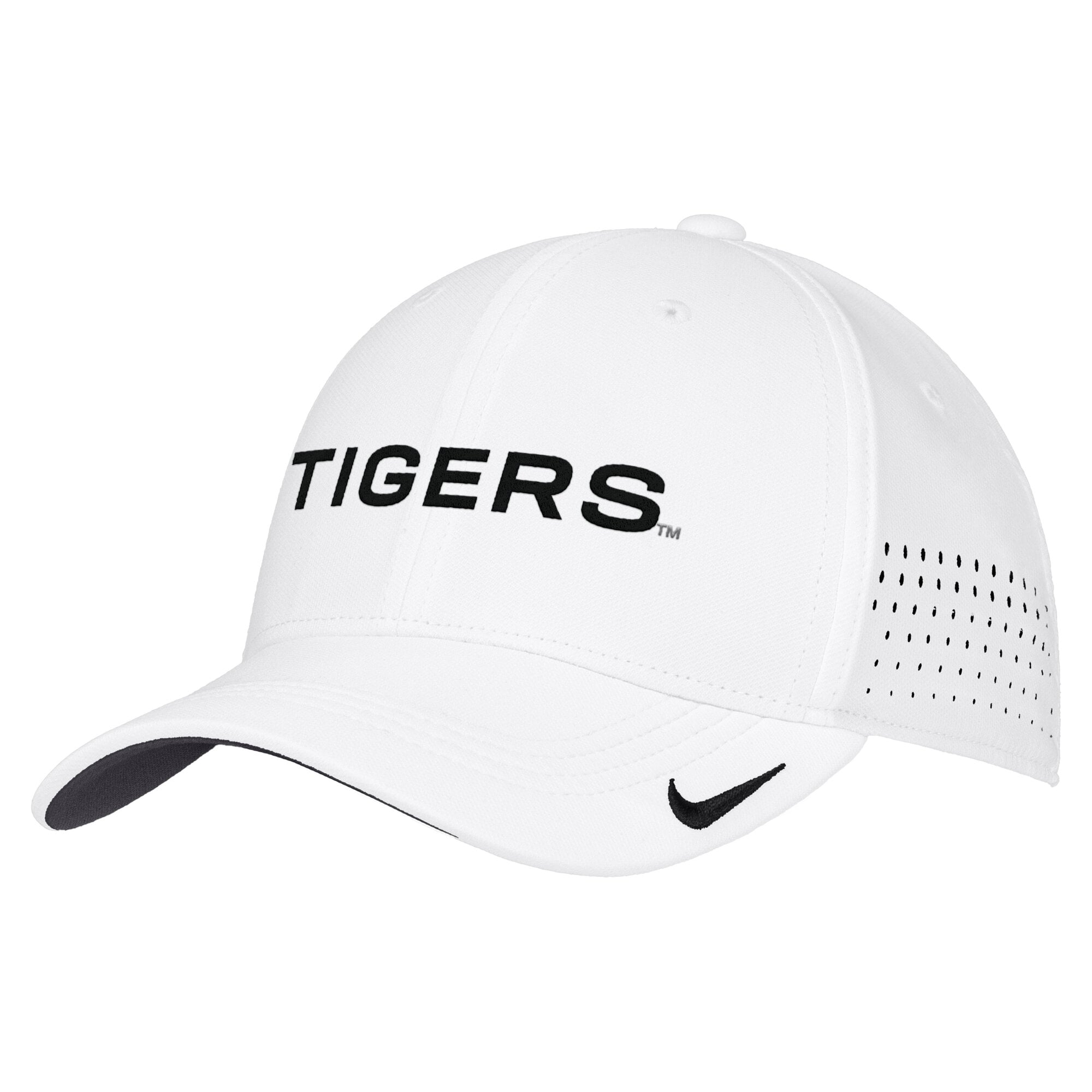 Casquette Nike blanche Missouri Tigers 2026 On-Field AeroBill SwooshFlex Dri-FIT pour homme