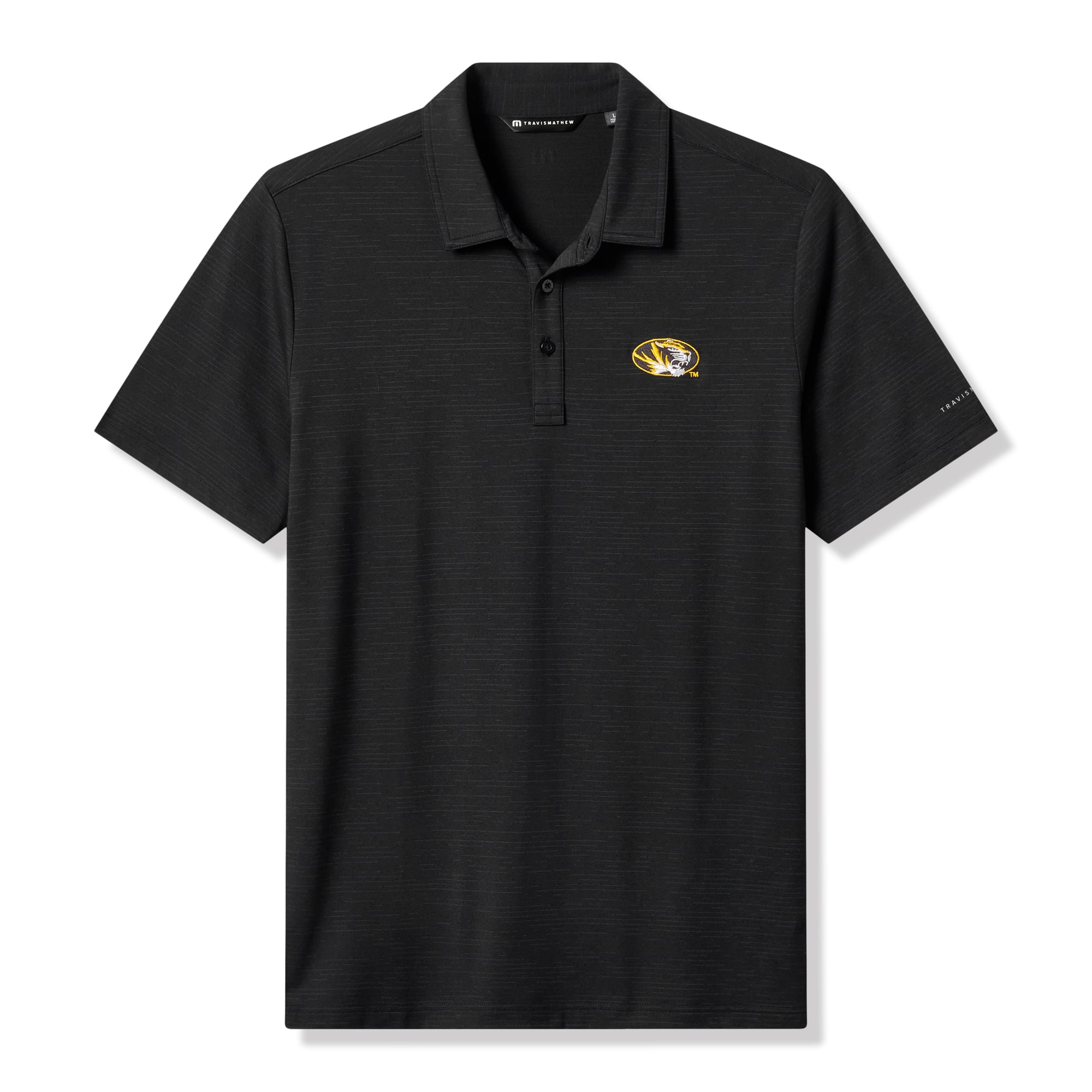 Men's TravisMathew  Black Missouri Tigers Halftime Show Heater Tri-Blend Polo
