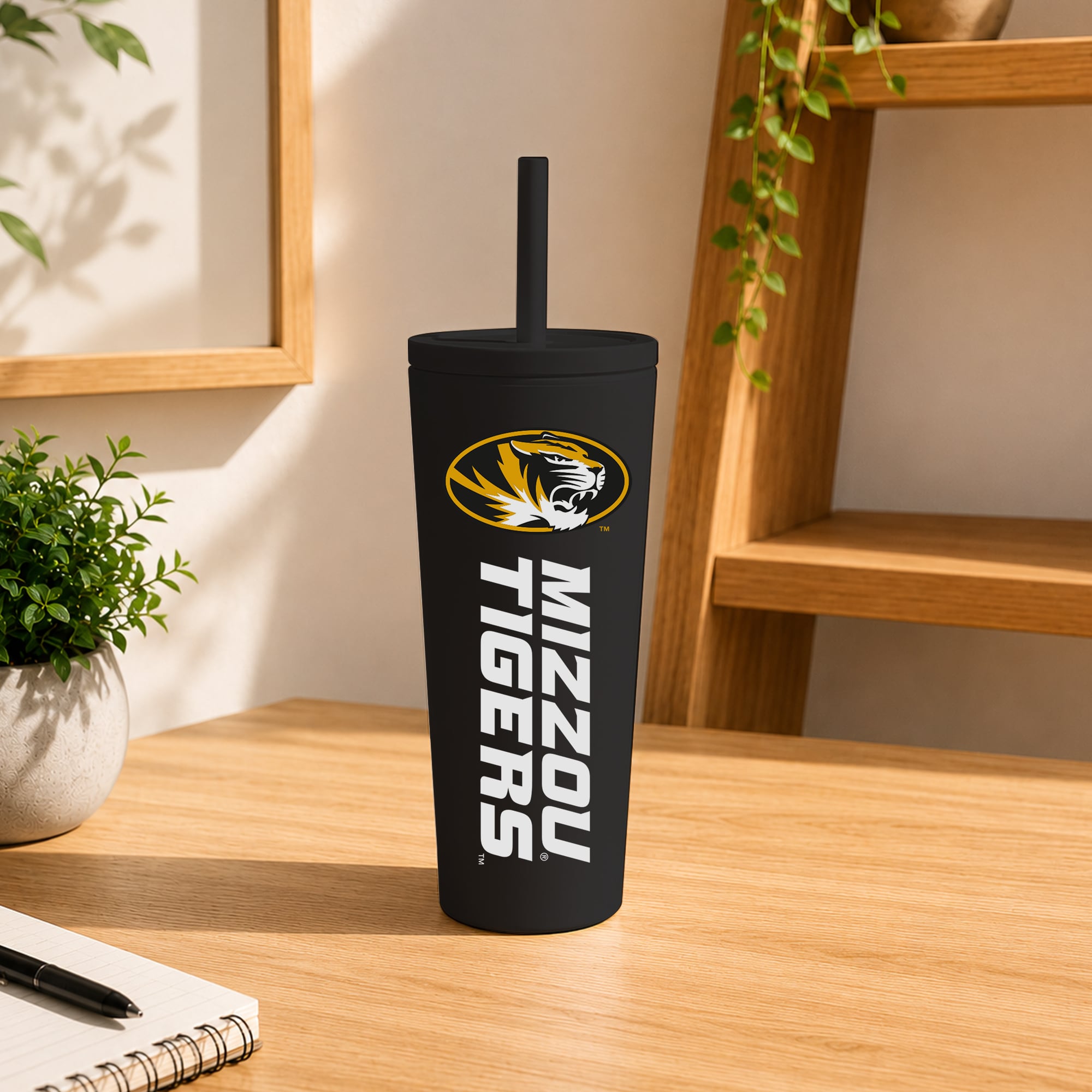 Gobelet isotherme à paille anti-déversement Missouri Tigers de 710 ml (24 oz)
