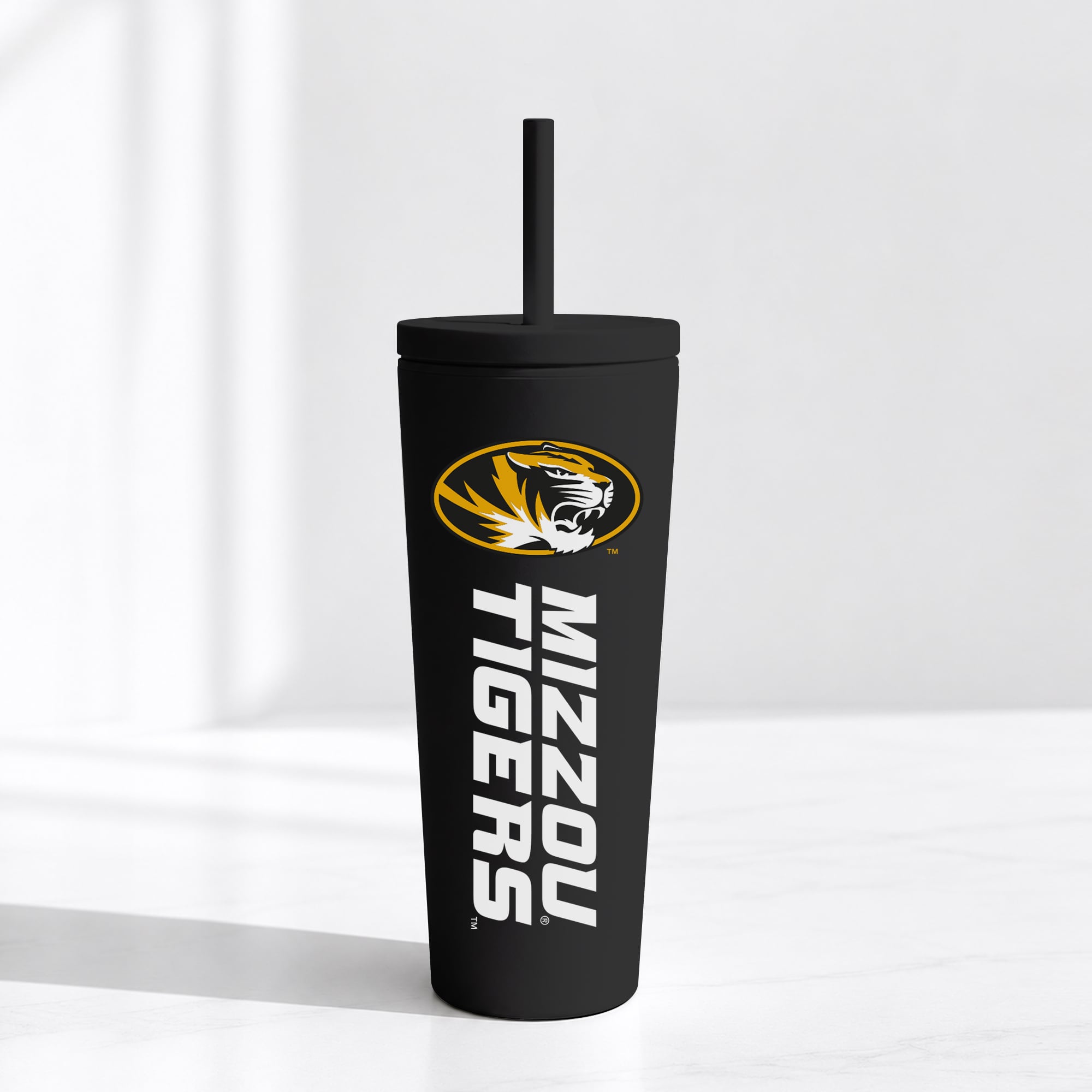 Gobelet isotherme à paille anti-déversement Missouri Tigers de 710 ml (24 oz)