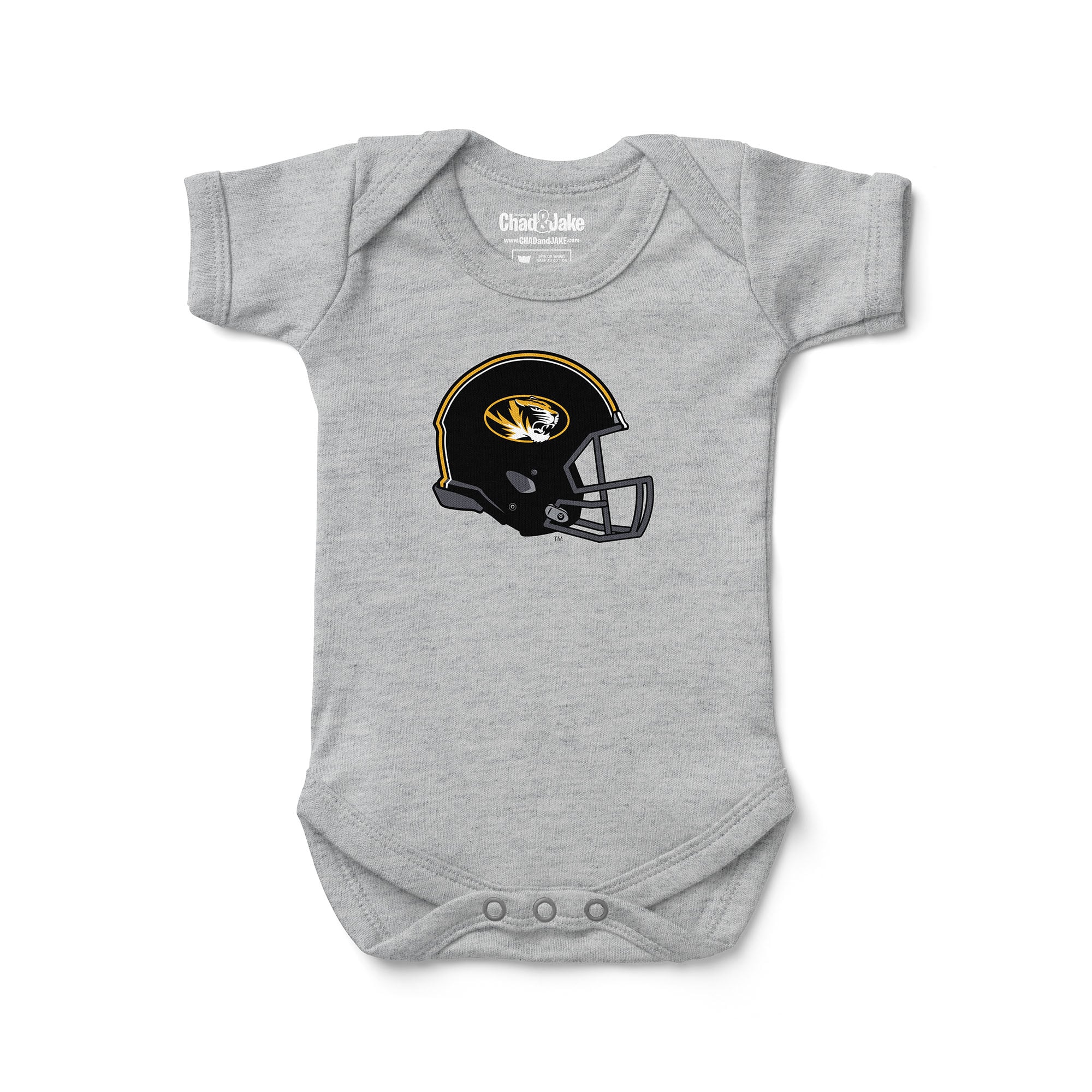 Newborn & Infant Chad & Jake Heather Gray Missouri Tigers Helmet Logo ...