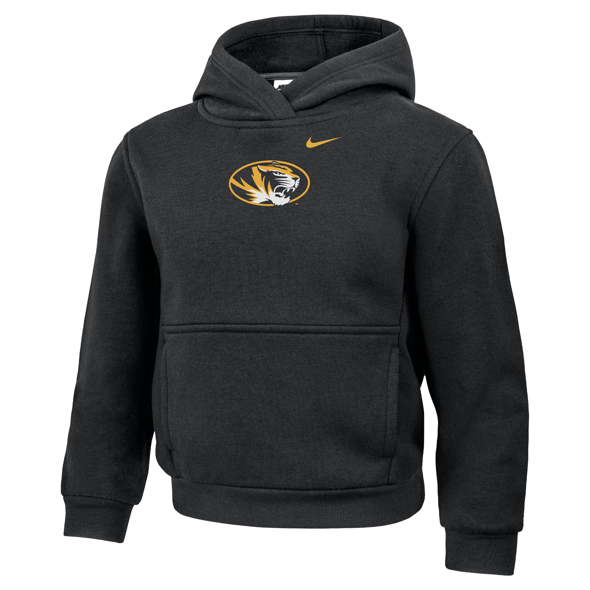 Sweat à capuche Nike noir Missouri Tigers pour enfants d'âge préscolaire