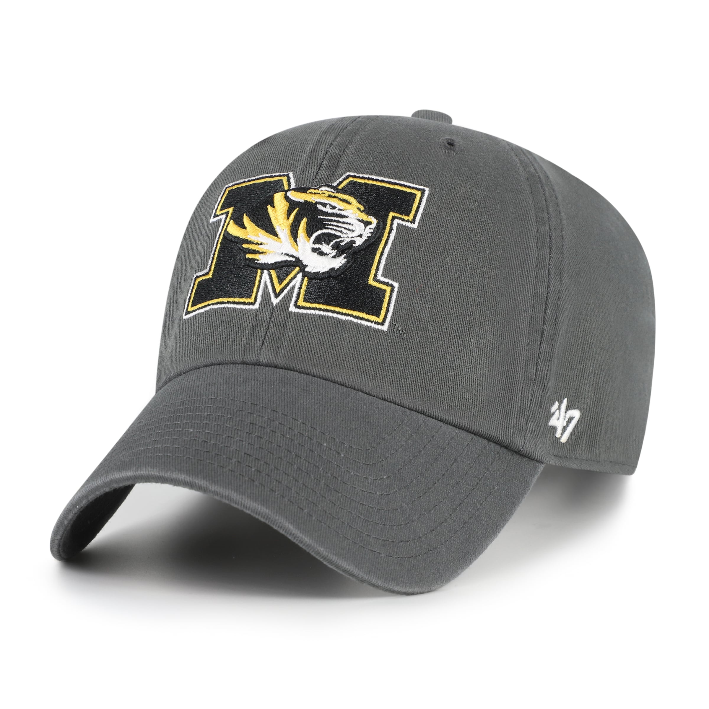 Unisex '47 Charcoal Missouri Tigers Mascot Clean Up Adjustable Hat