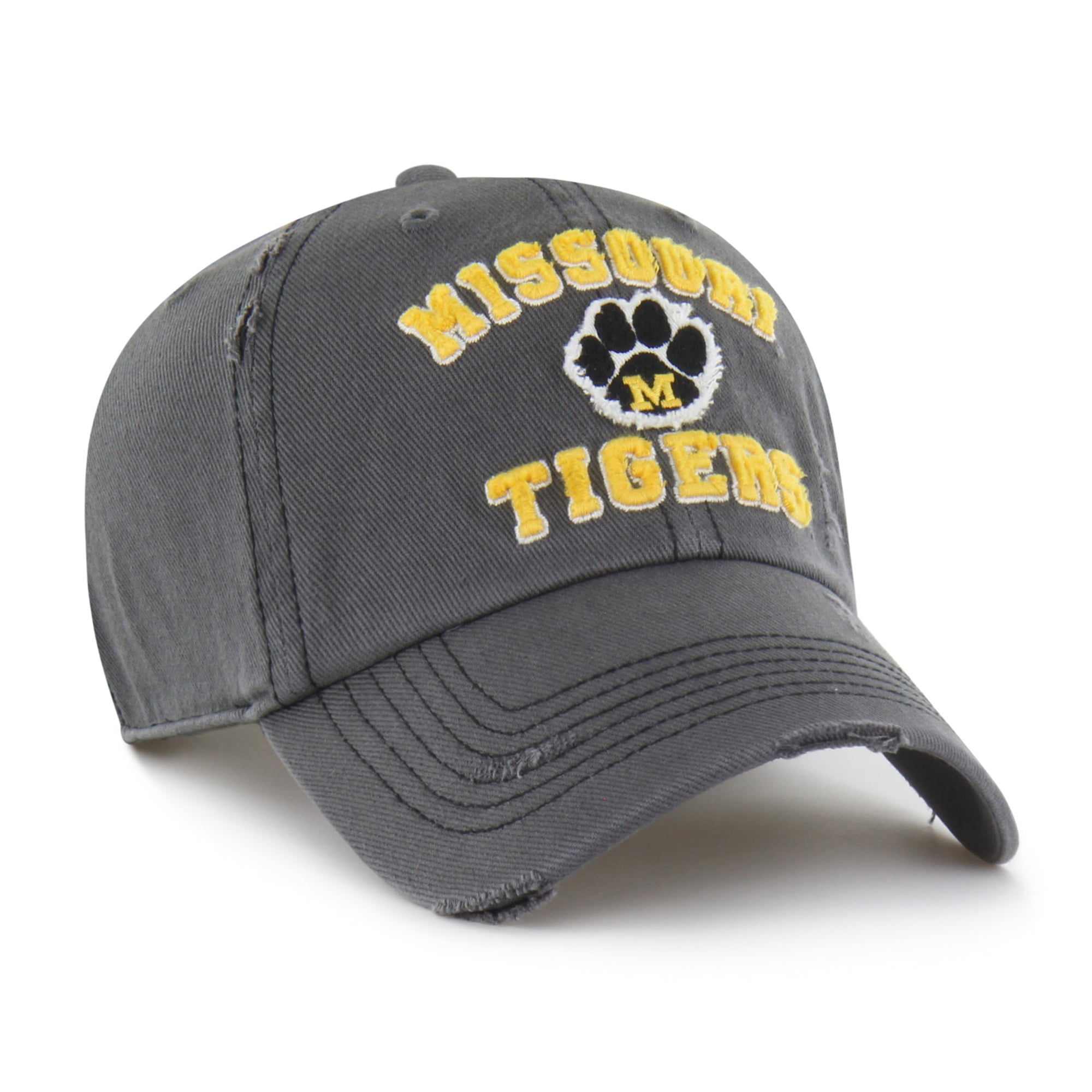 Unisex '47 Charcoal Missouri Tigers Well-Worn Seymore Clean Up Adjustable Hat