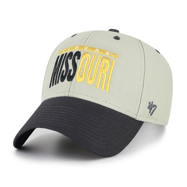 Casquette unisexe ajustable Missouri Tigers '47 grise/noire, inscription demi-bloc MVP
