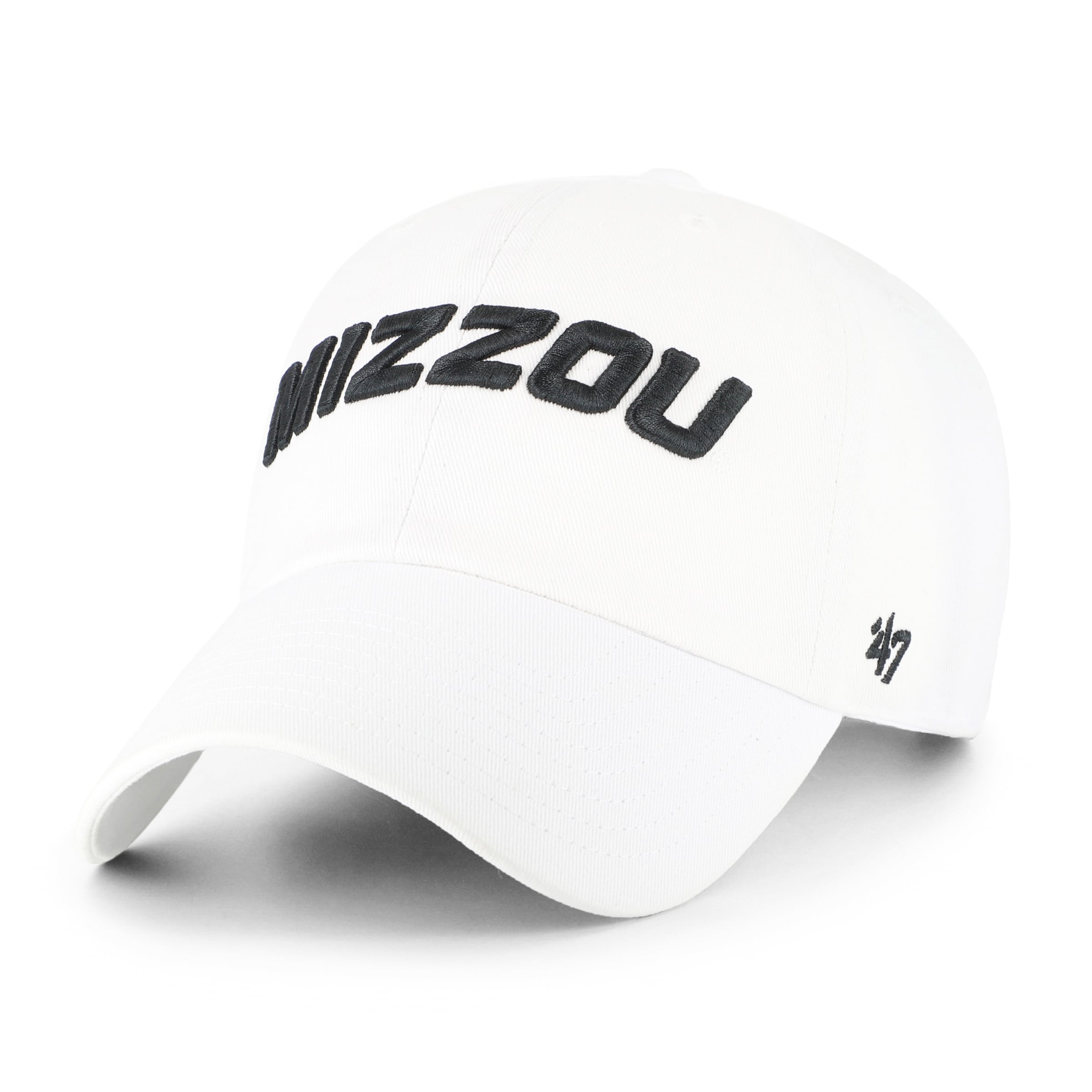 Casquette unisexe ajustable '47 Missouri Tigers White Clean Up