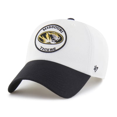 Missouri Tigers '47 Unisex Pique Patch Clean Up Adjustable Hat - White/Black