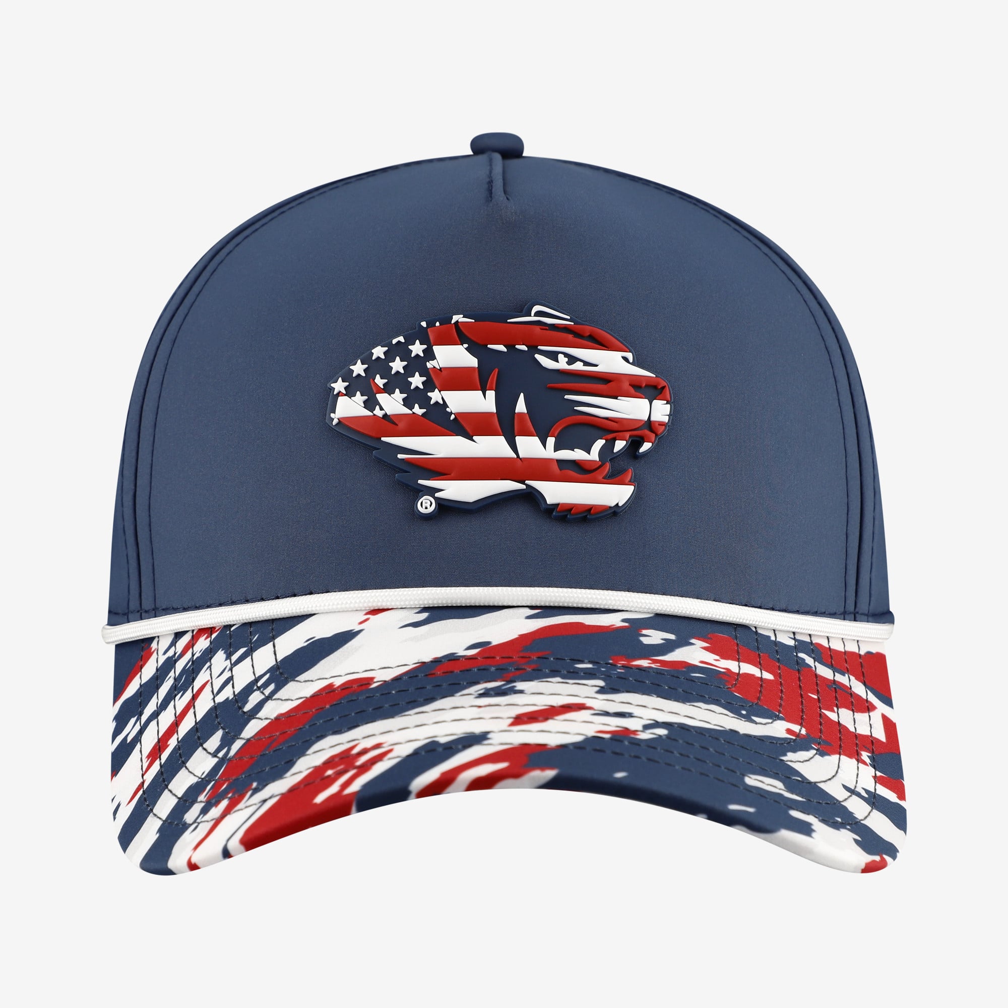 Casquette unisexe à cordon ajustable, bleu marine, Missouri Tigers, étoiles et rayures