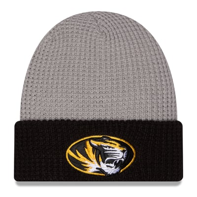 Missouri Tigers New Era Unisex Cuffed Waffle Knit Hat - Gray/Black