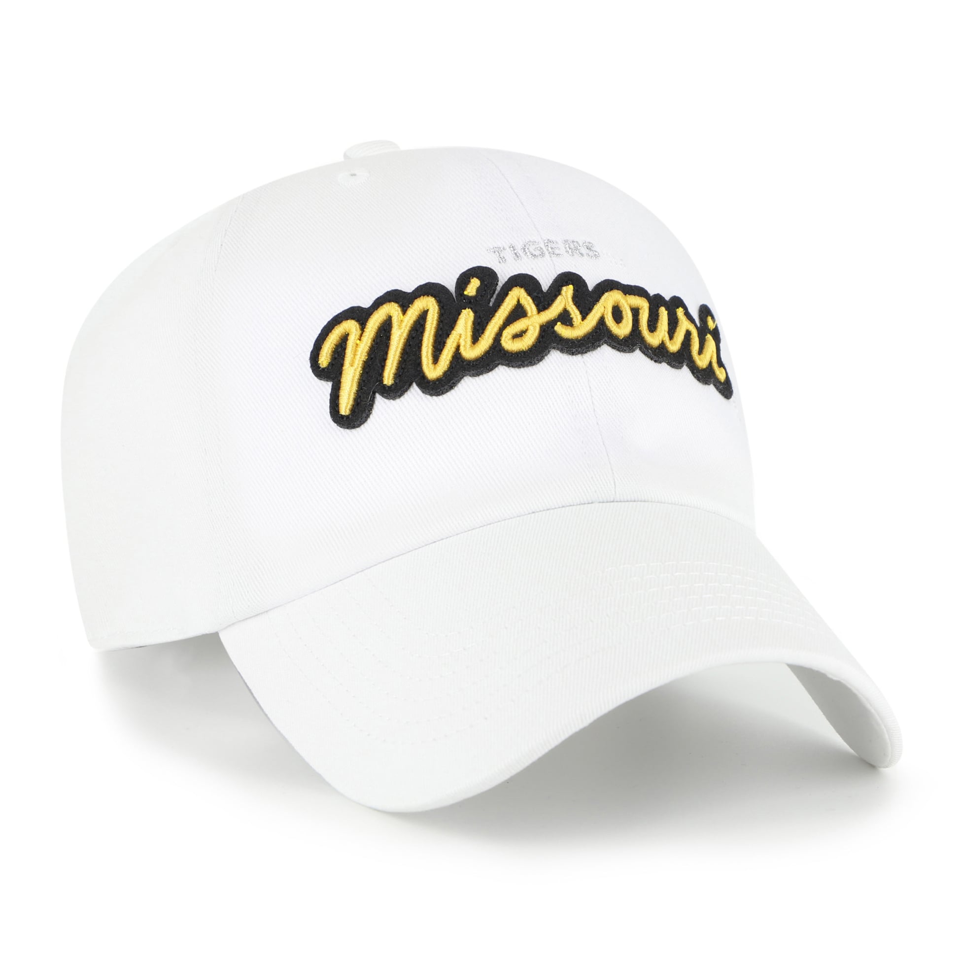Casquette ajustable pour femme '47 White Missouri Tigers Trendy Script Clean Up