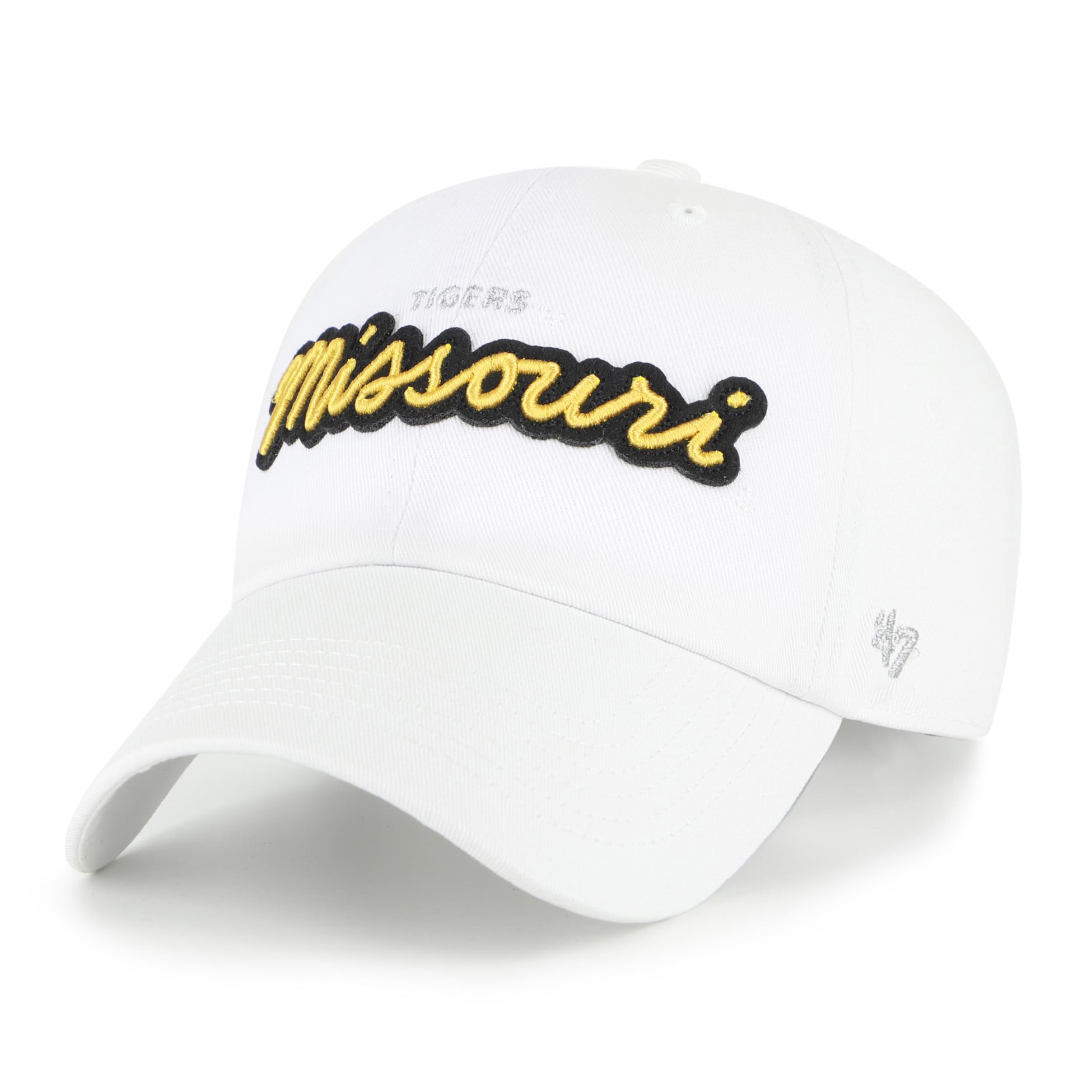 Casquette ajustable pour femme '47 White Missouri Tigers Trendy Script Clean Up