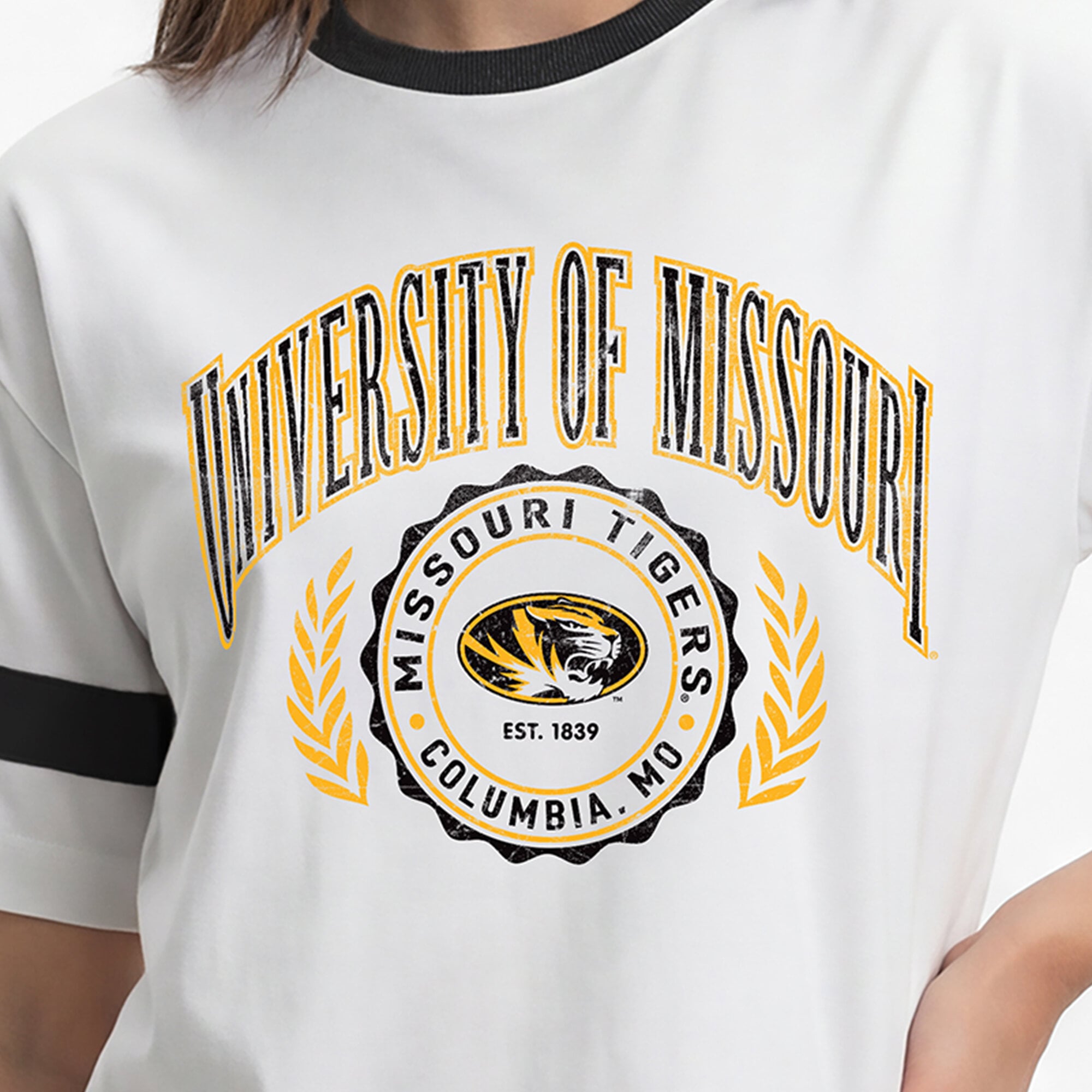 Women's Champion White Missouri Tigers Retro Oversized T-Shirt