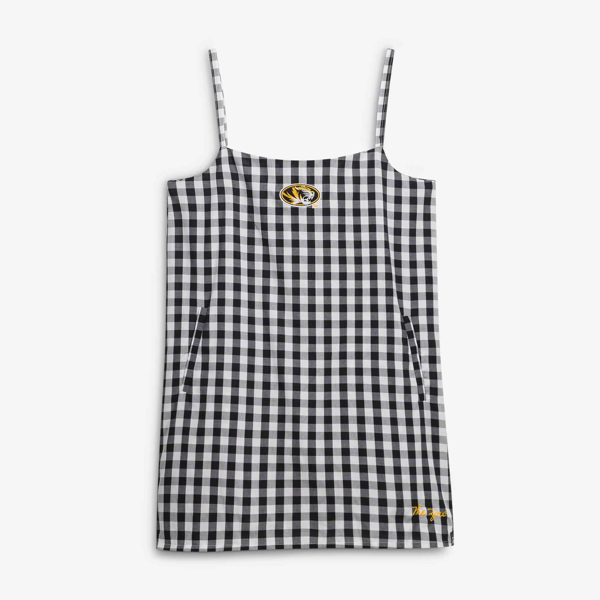 Robe-jupe-short à carreaux noirs Missouri Tigers pour femmes, idéale les jours de match.