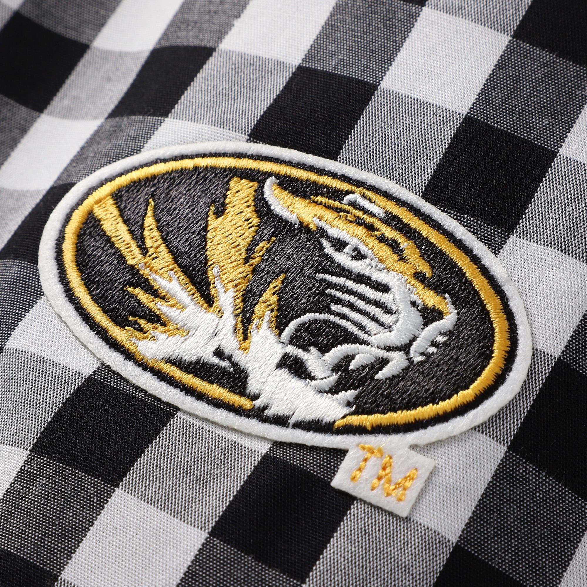 Robe-jupe-short à carreaux noirs Missouri Tigers pour femmes, idéale les jours de match.