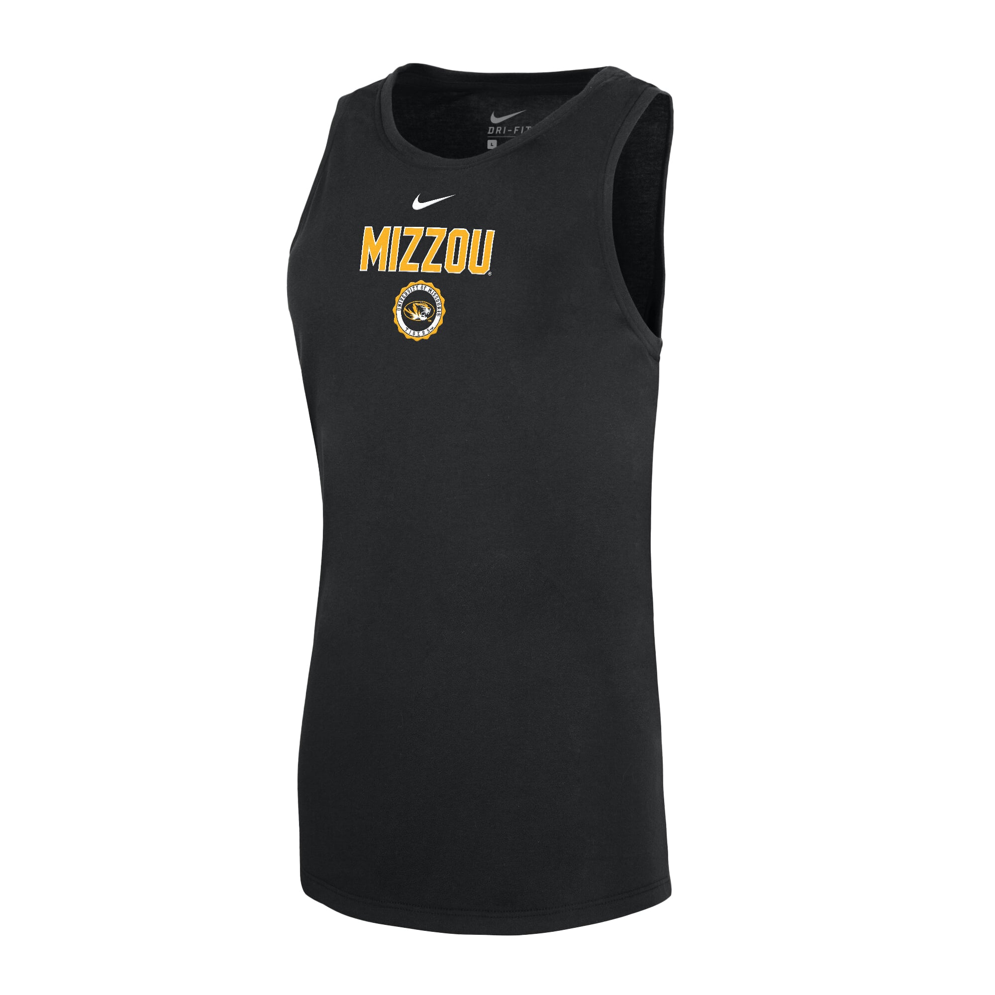 Débardeur Nike noir Missouri Tigers Dri-FIT Tomboy pour femme
