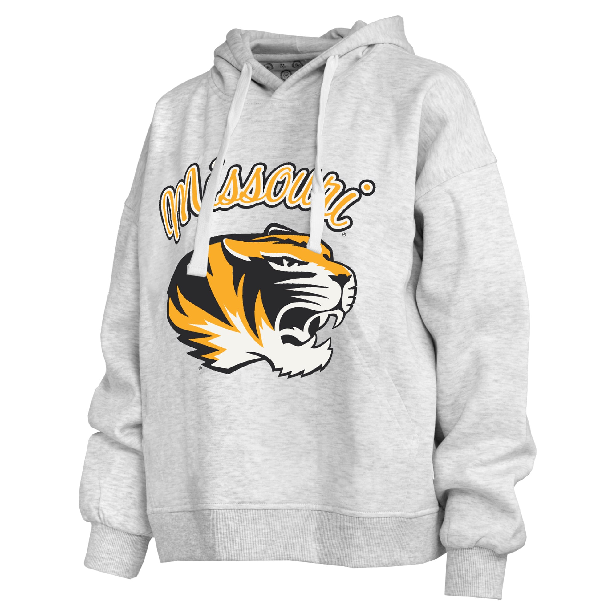 Sweat à capuche Pressbox pour femmes, gris chiné, Missouri Tigers Janise
