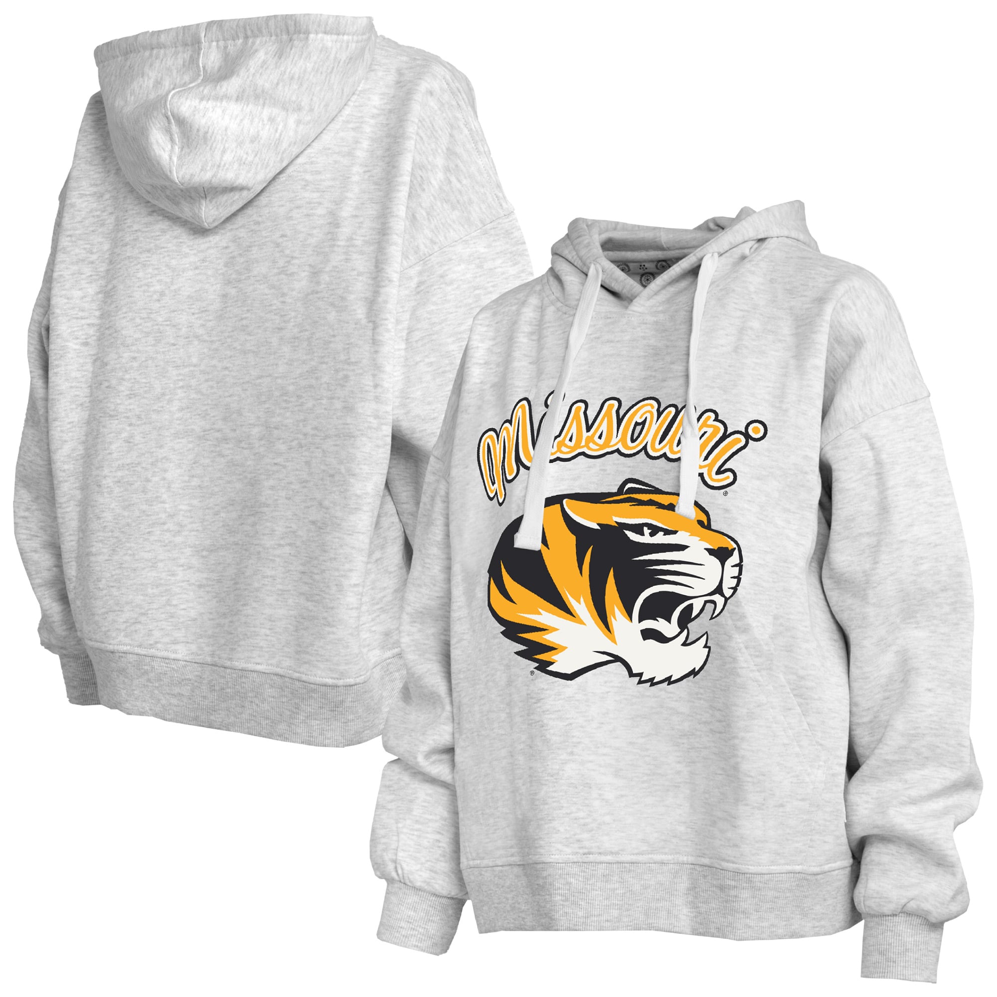 Sweat à capuche Pressbox pour femmes, gris chiné, Missouri Tigers Janise