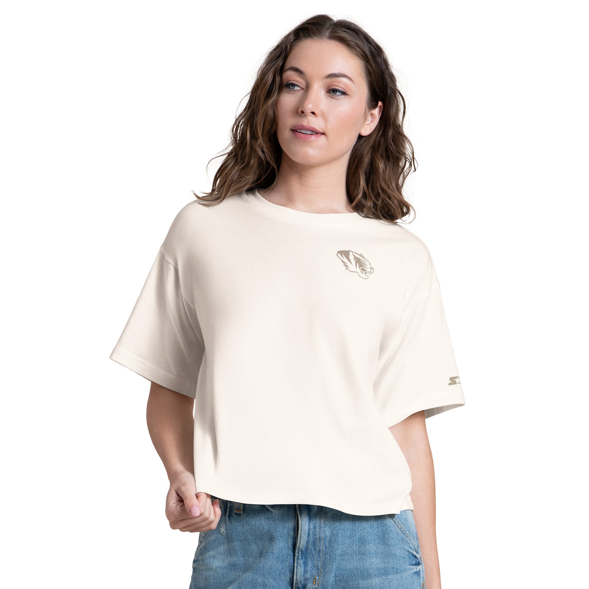 T-shirt court Starter blanc pour femmes Missouri Tigers Advantage