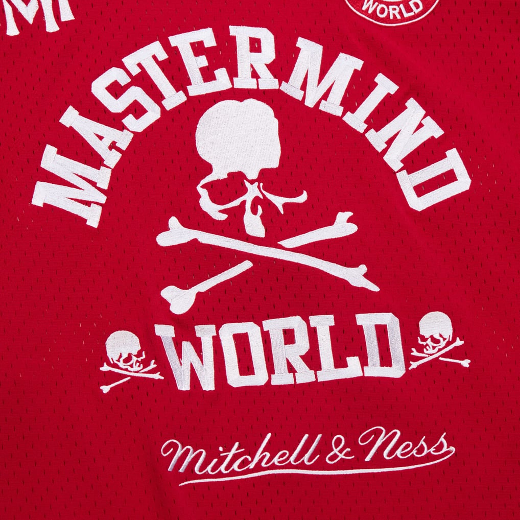 Mitchell & Ness Red Mastermind Mesh T-Shirt