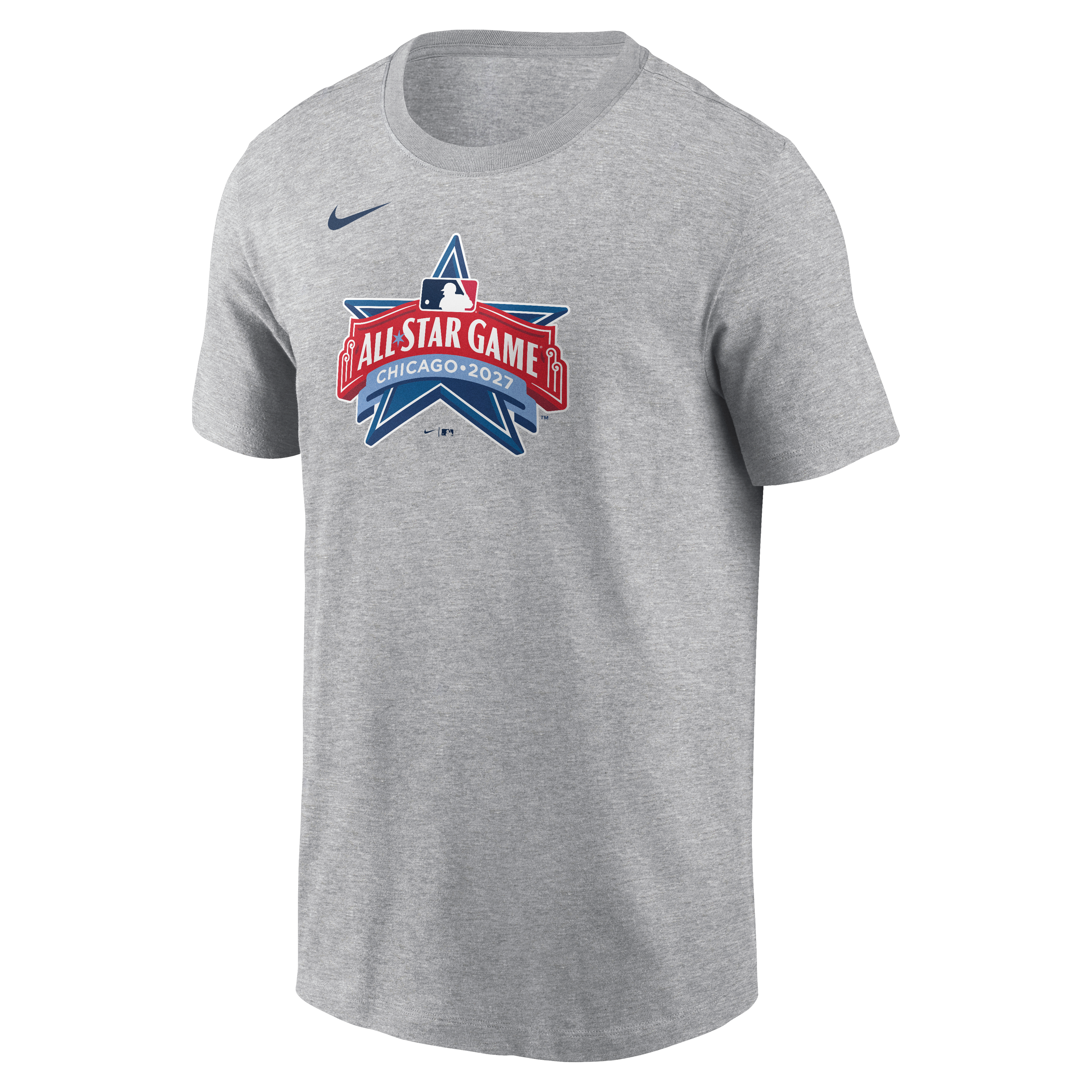 Men's Nike Heather Gray 2027 MLB All-Star Game Logo T-Shirt