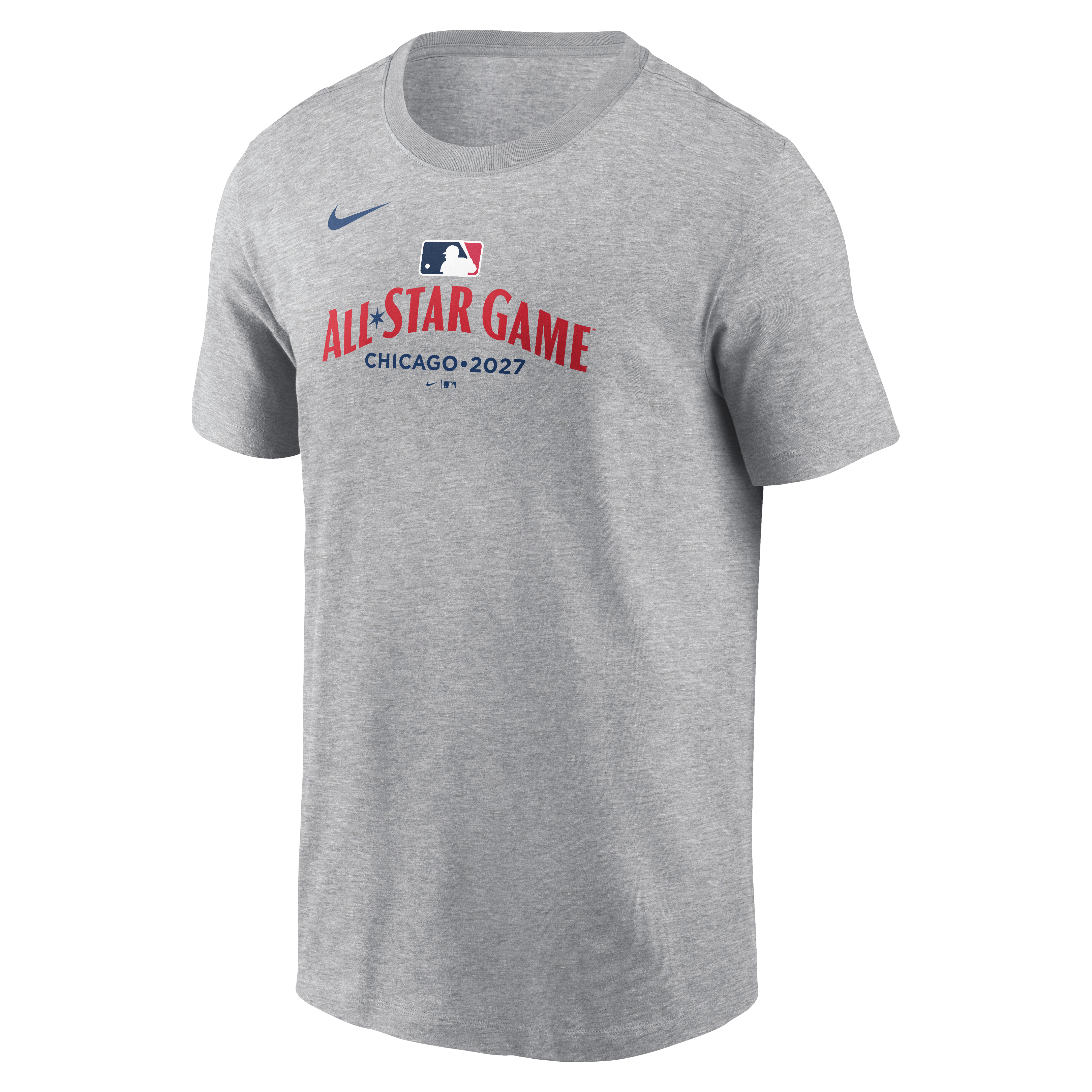 Men's Nike Heather Gray 2027 MLB All-Star Game Wordmark T-Shirt