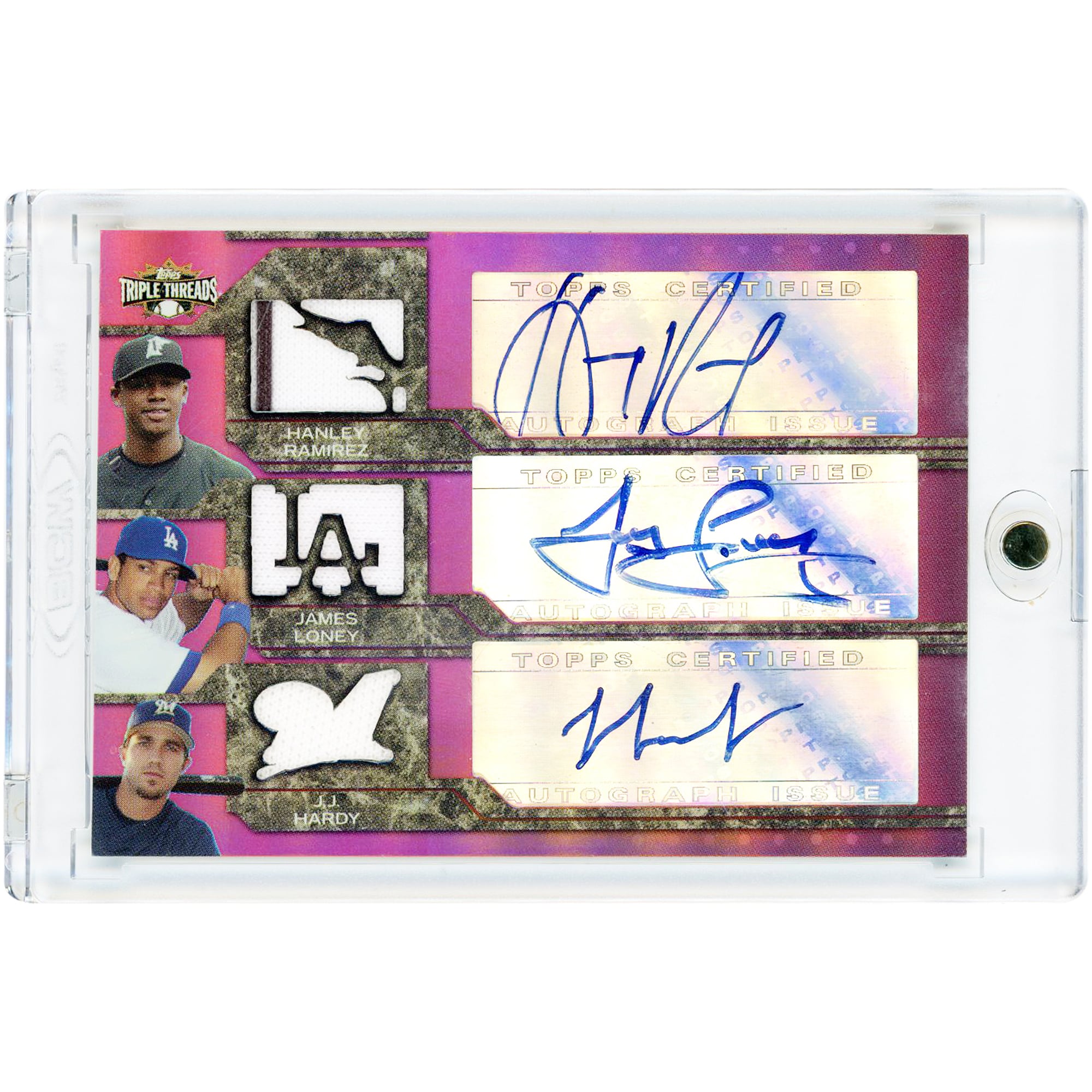 Carte Topps Triple Threads 2008 autographiée avec des reliques de maillots portés en match #TTARC-22 #24/36