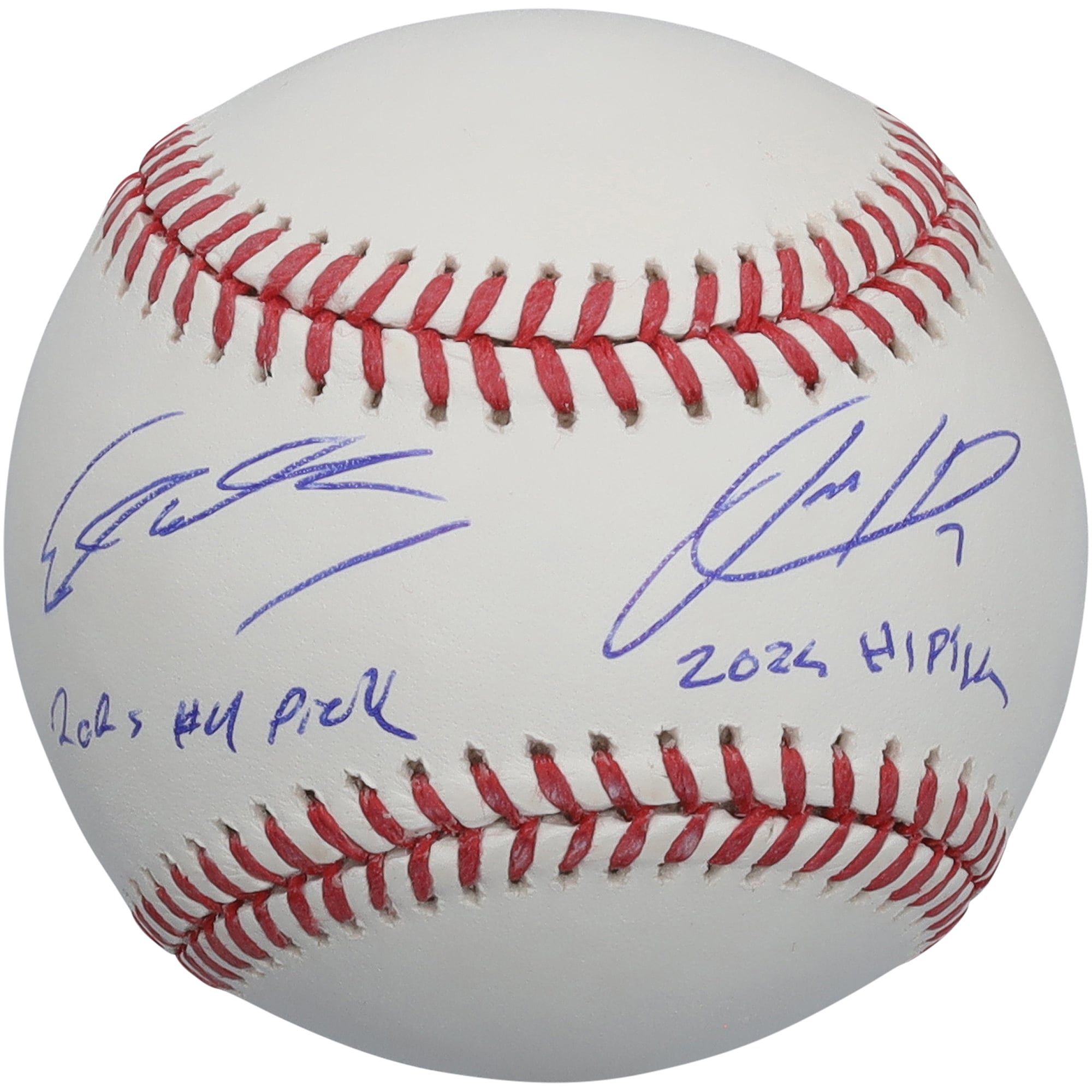 Jackson Holliday & Ethan Holliday Autographed Baseball with Multiple Inscriptions