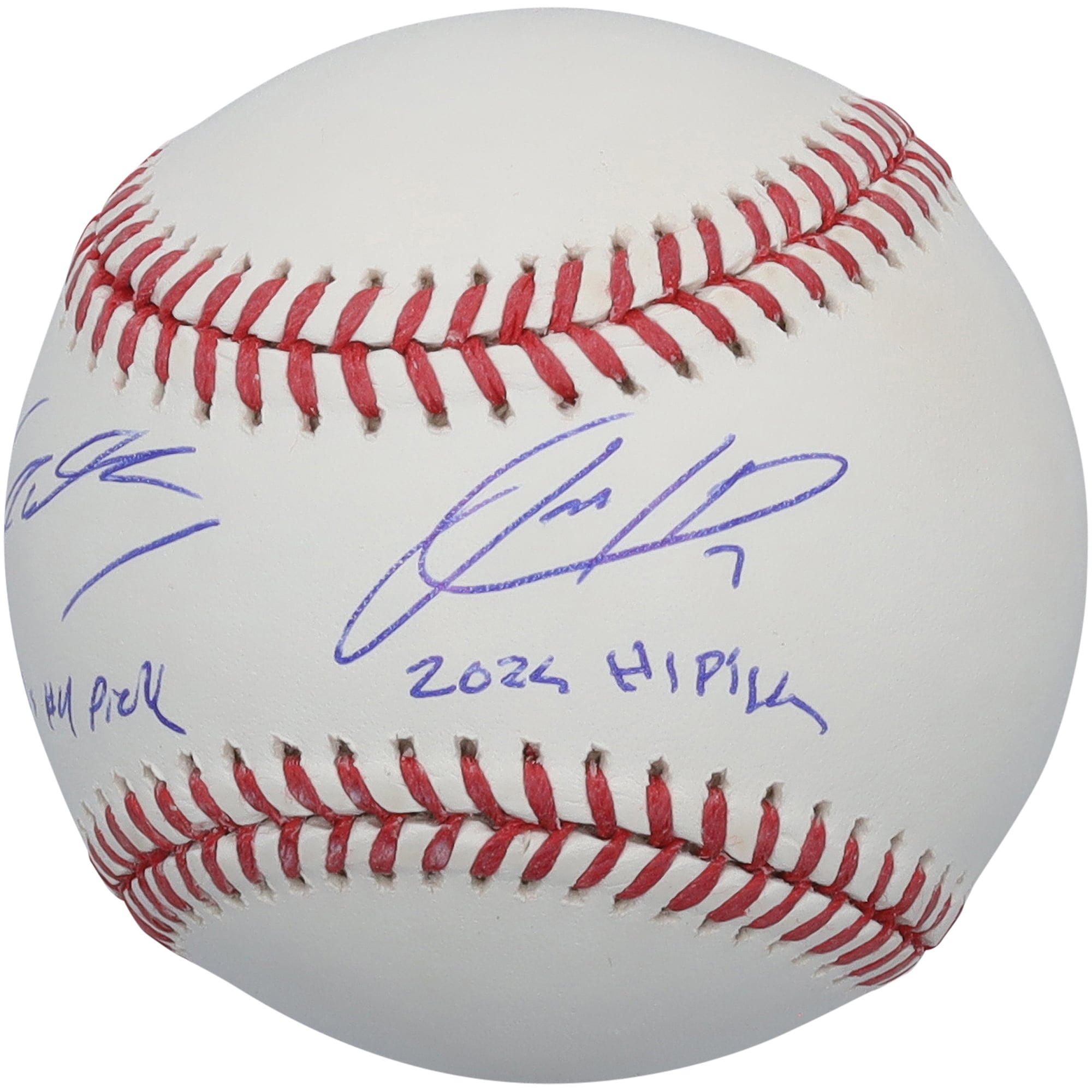 Jackson Holliday & Ethan Holliday Autographed Baseball with Multiple Inscriptions