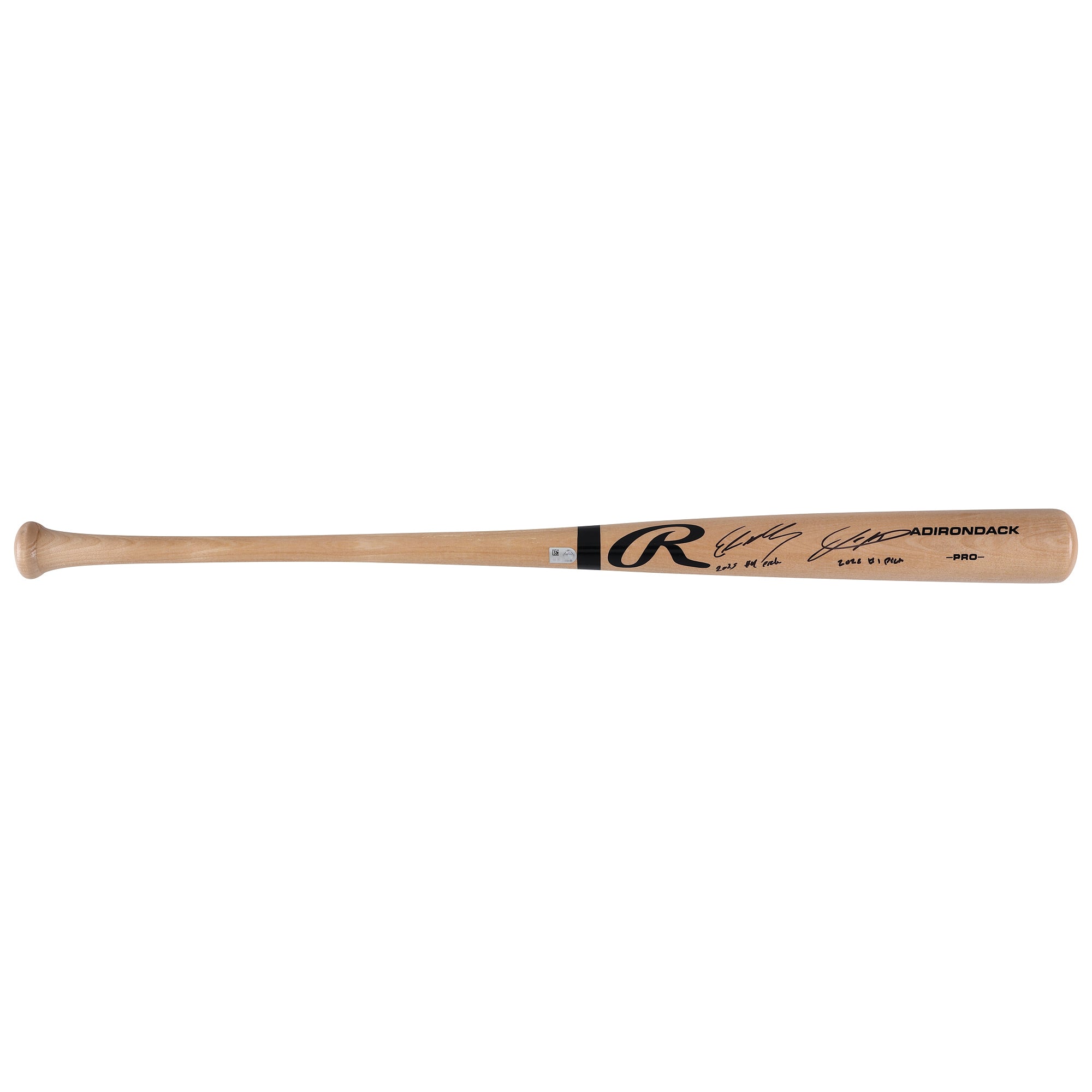 Jackson Holliday & Ethan Holliday Autographed Blonde Rawlings Pro Bat with Multiple Inscriptions