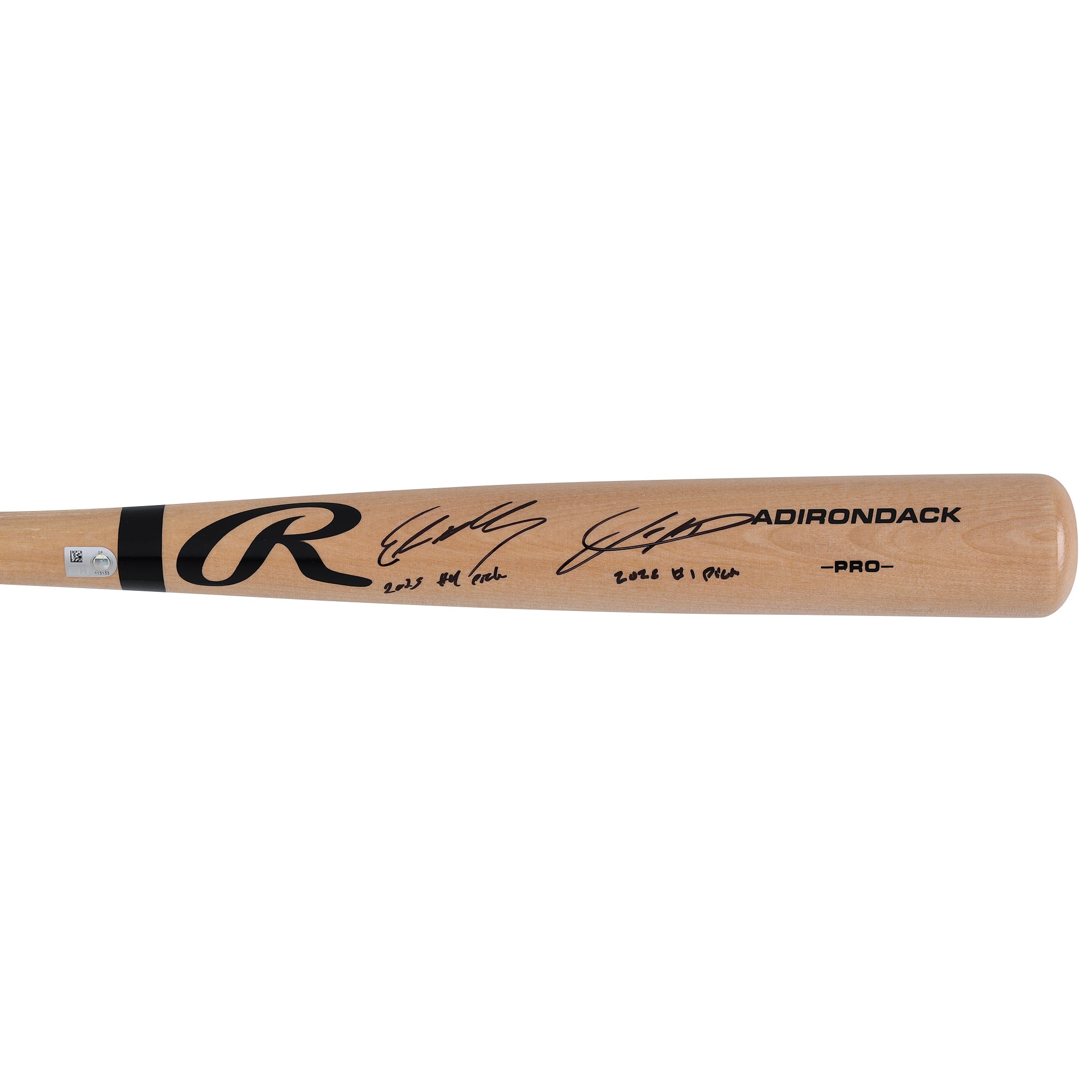 Jackson Holliday & Ethan Holliday Autographed Blonde Rawlings Pro Bat with Multiple Inscriptions